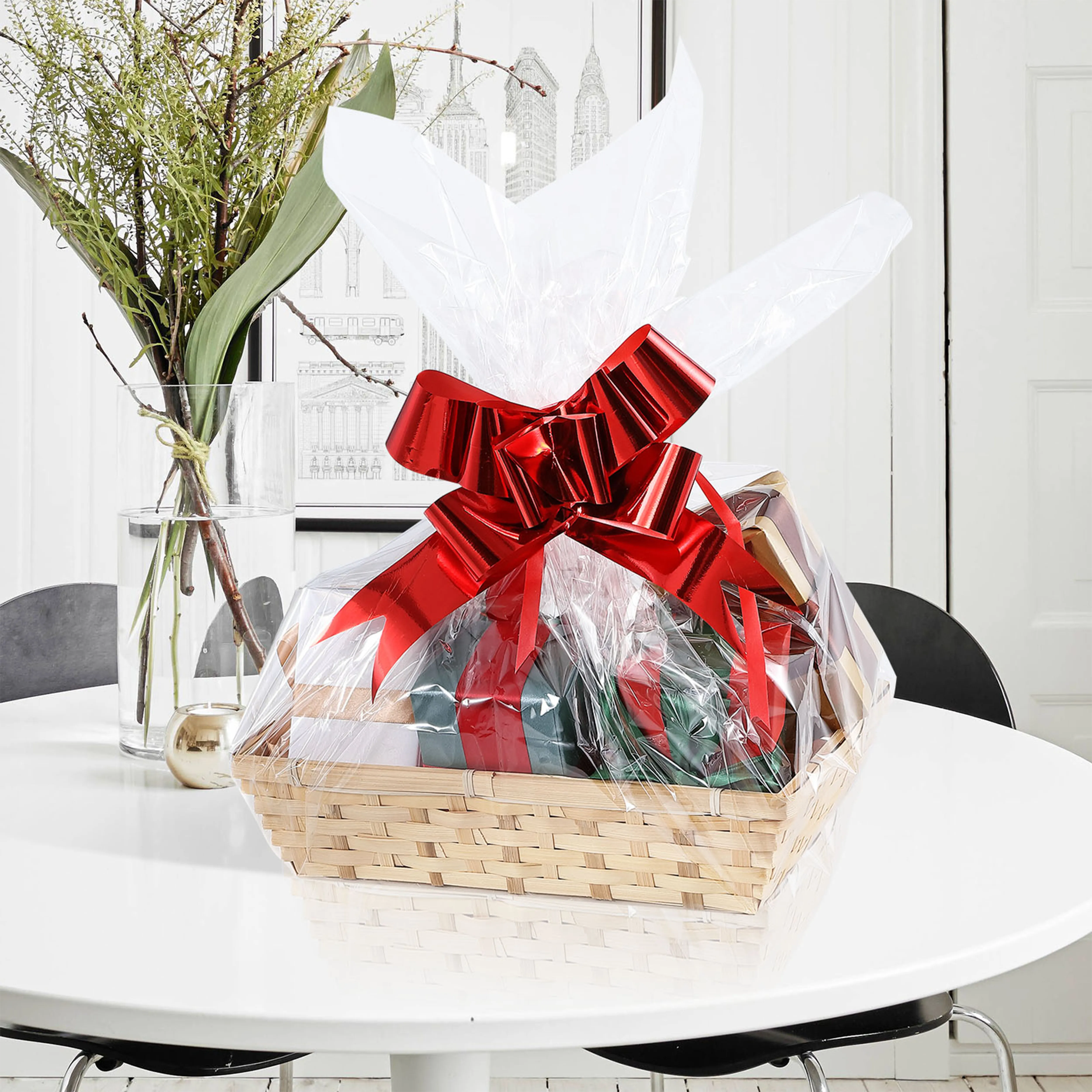 26cm Bamboo Packing Basket Tray