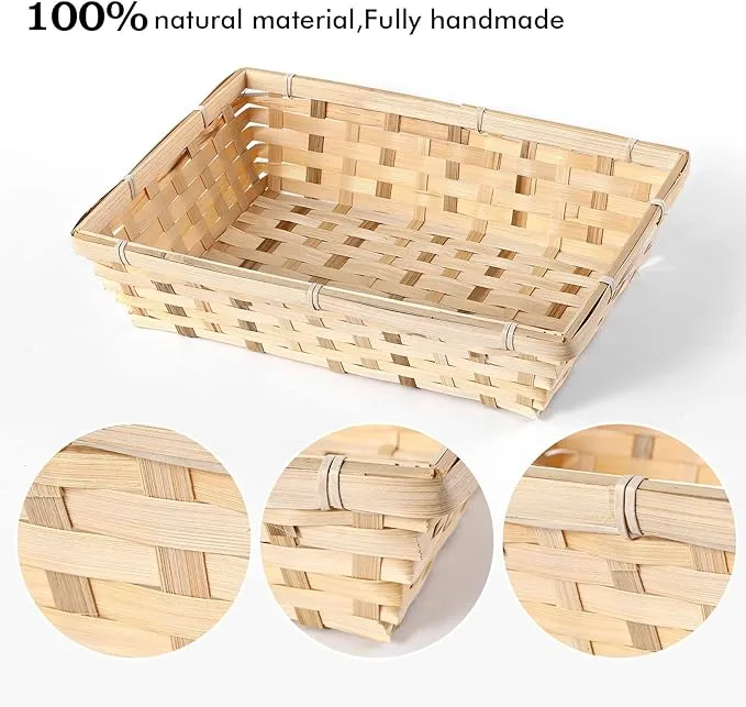 26cm Bamboo Packing Basket Tray