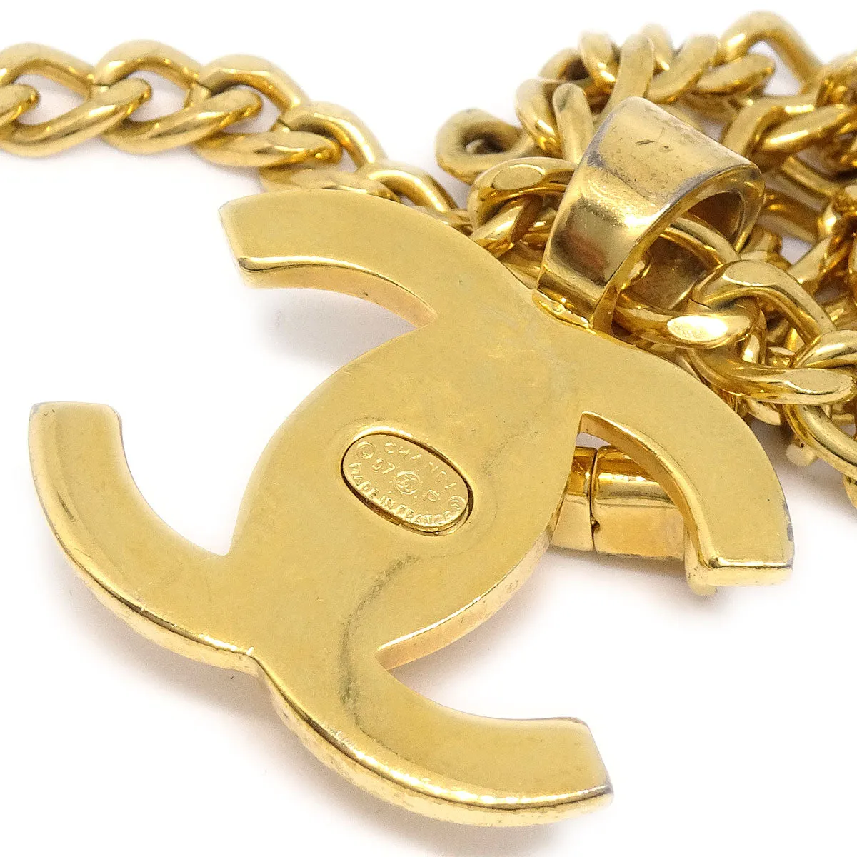 CHANEL 1997 CC Turnlock Gold Necklace 22529
