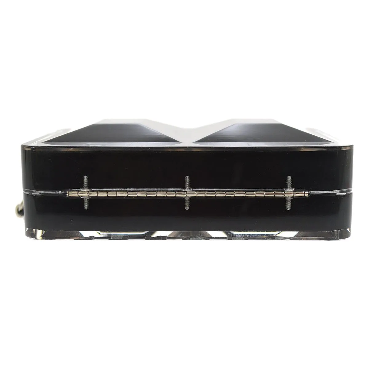 CHANEL 2004-2005 Black acrylic Evening Bag ao24589