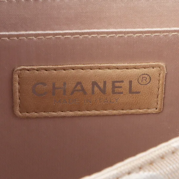 Chanel Around 2001 Made New Travel Line Turn-Lock Chain Bag Beige