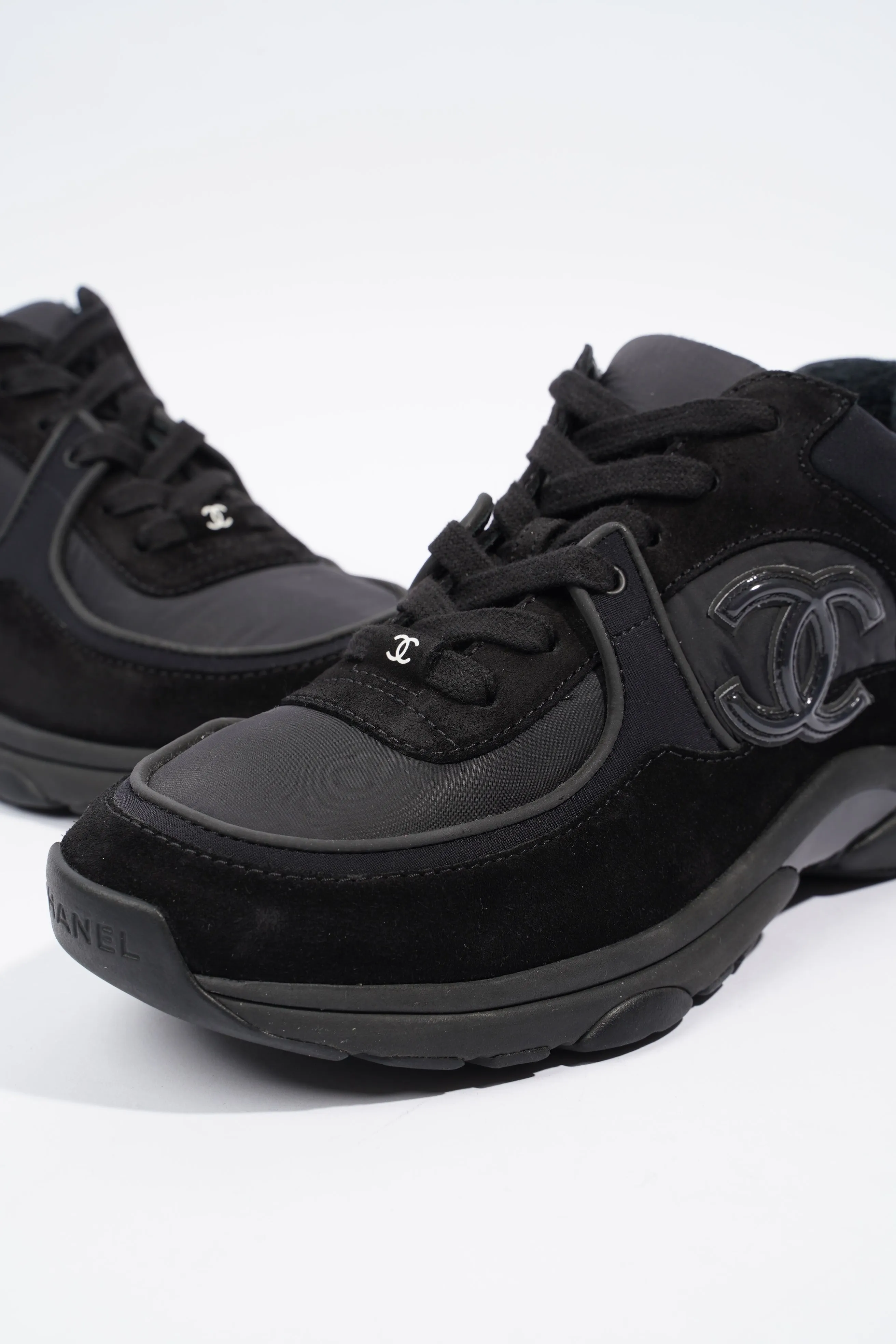 Chanel CC Logo Sneaker Black Re Nylon EU 38 UK 5