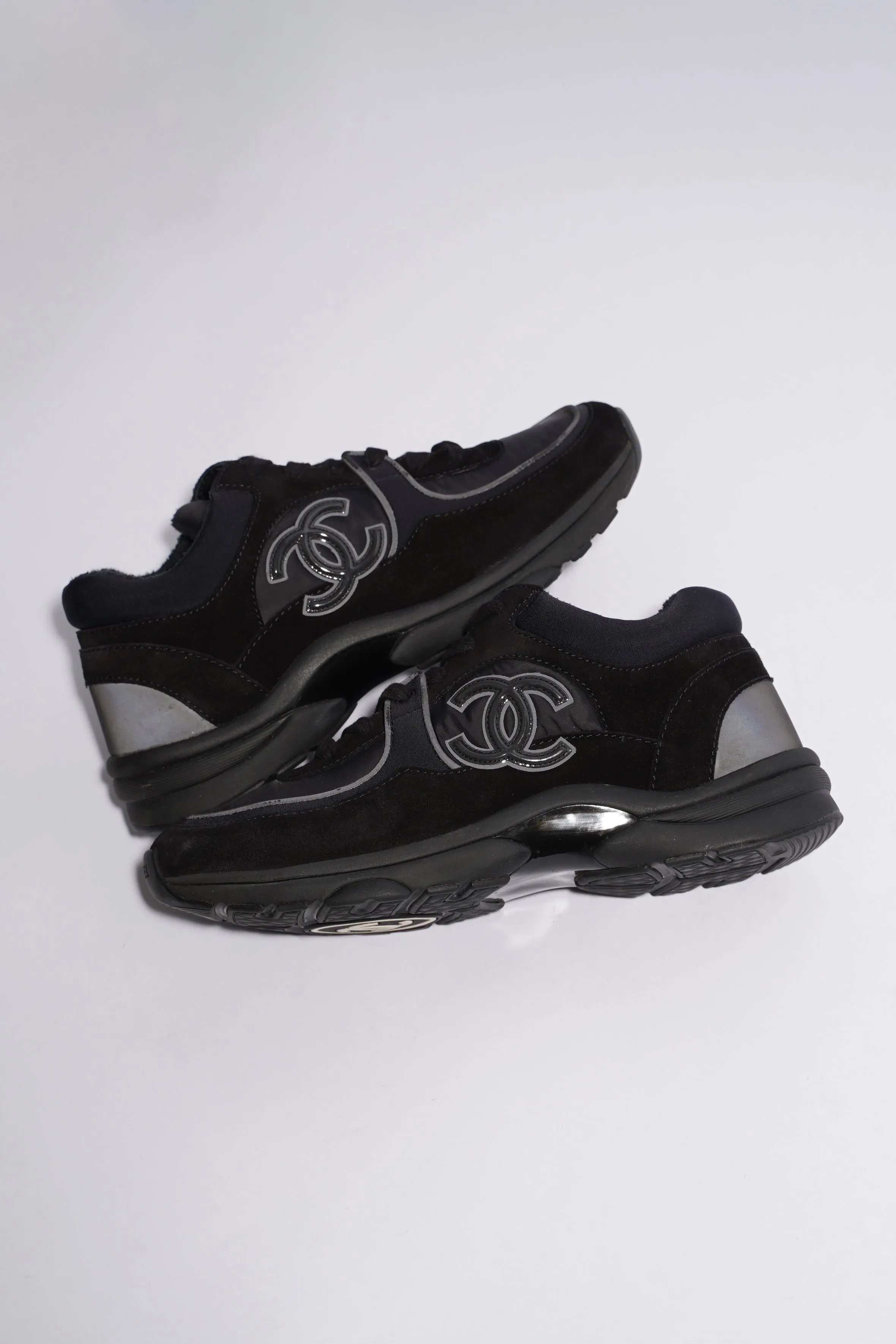 Chanel CC Logo Sneaker Black Re Nylon EU 38 UK 5