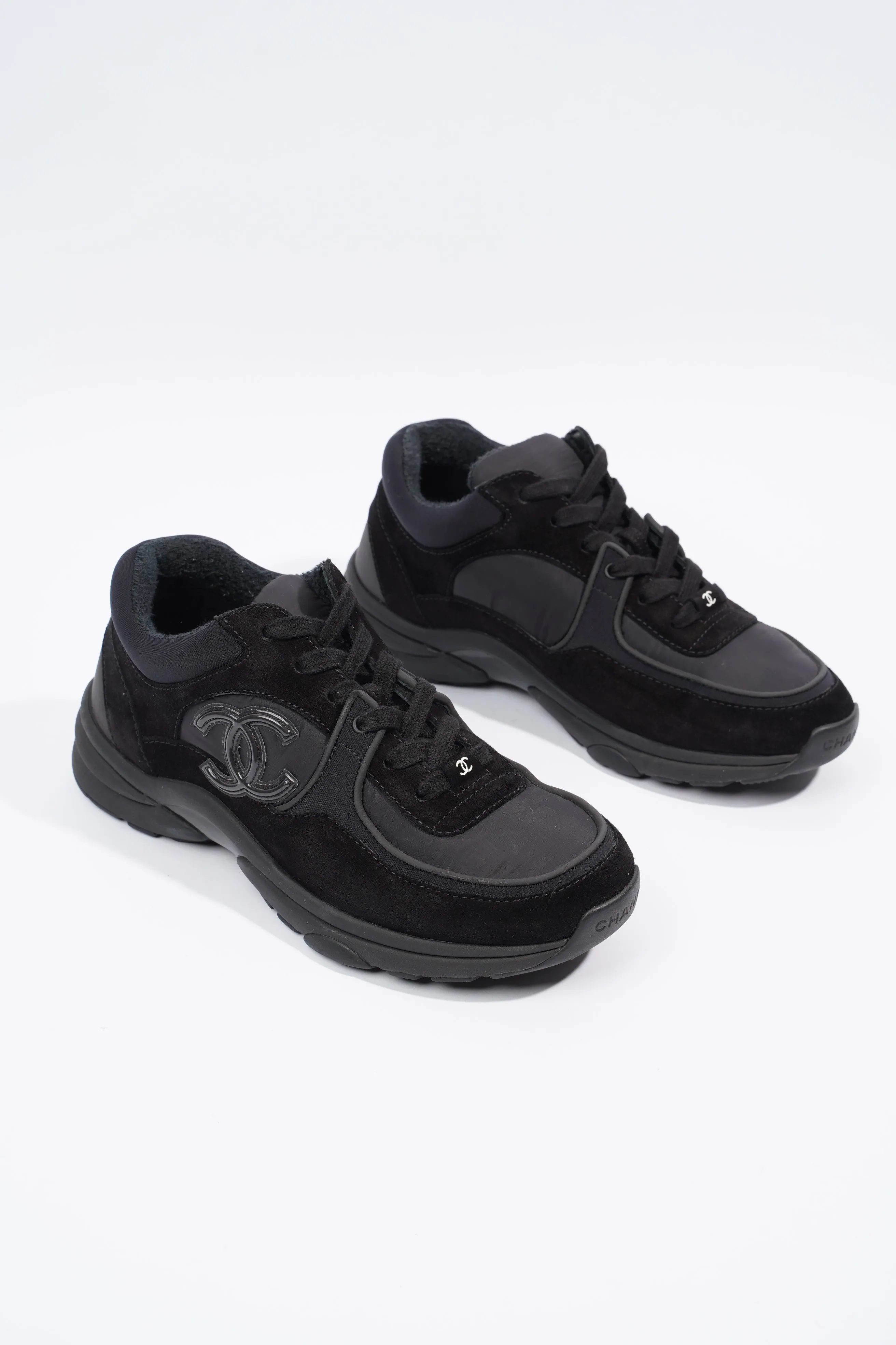 Chanel CC Logo Sneaker Black Re Nylon EU 38 UK 5