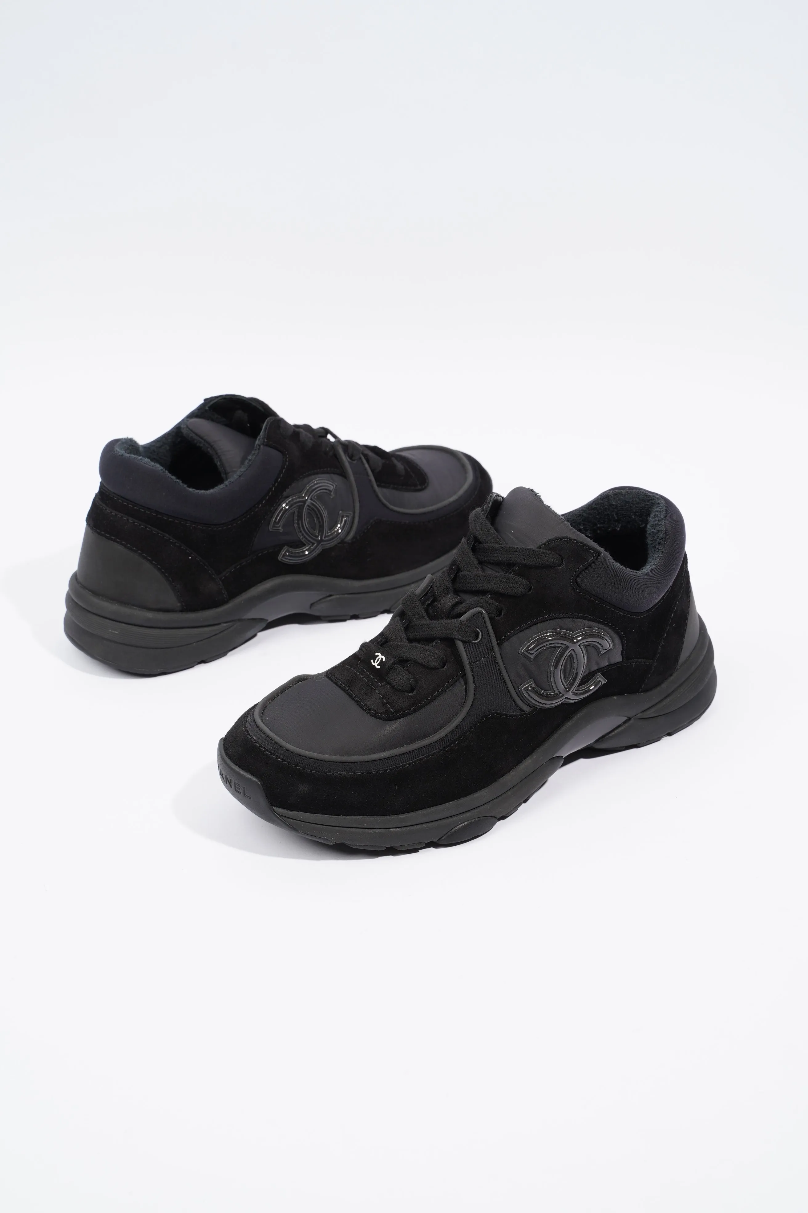 Chanel CC Logo Sneaker Black Re Nylon EU 38 UK 5