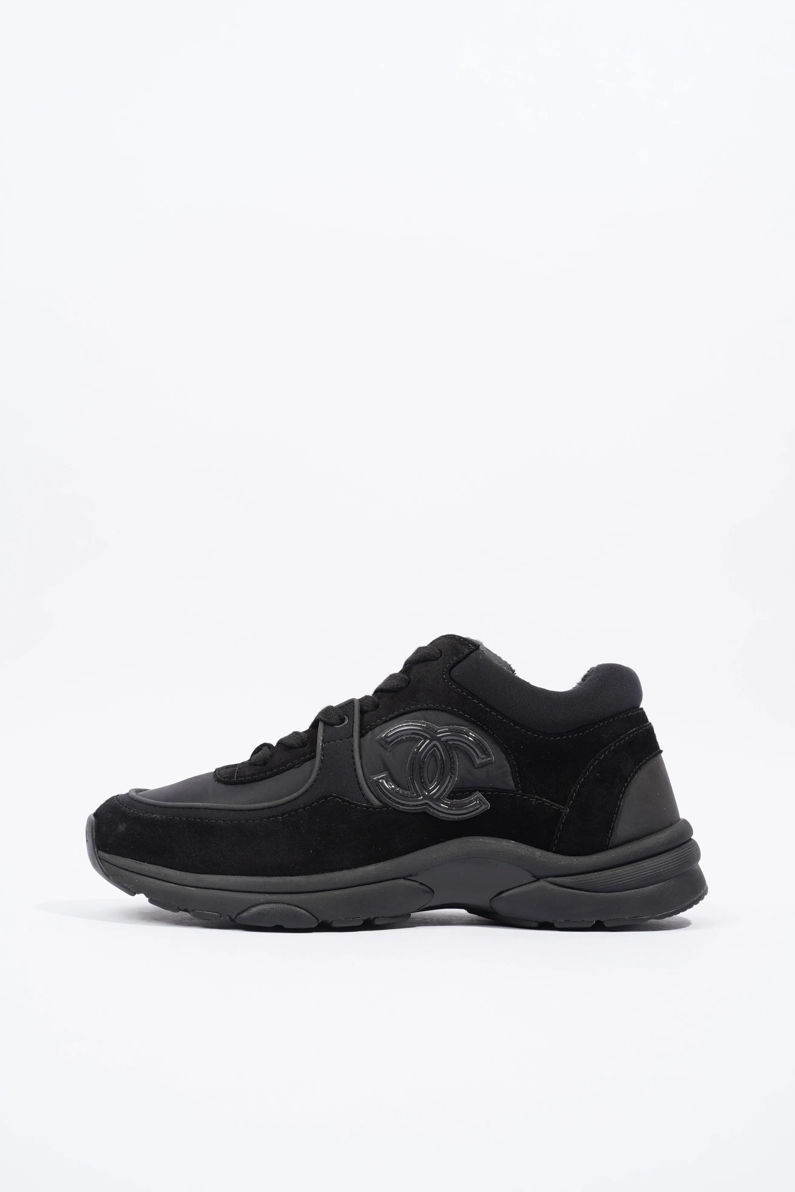 Chanel CC Logo Sneaker Black Re Nylon EU 38 UK 5