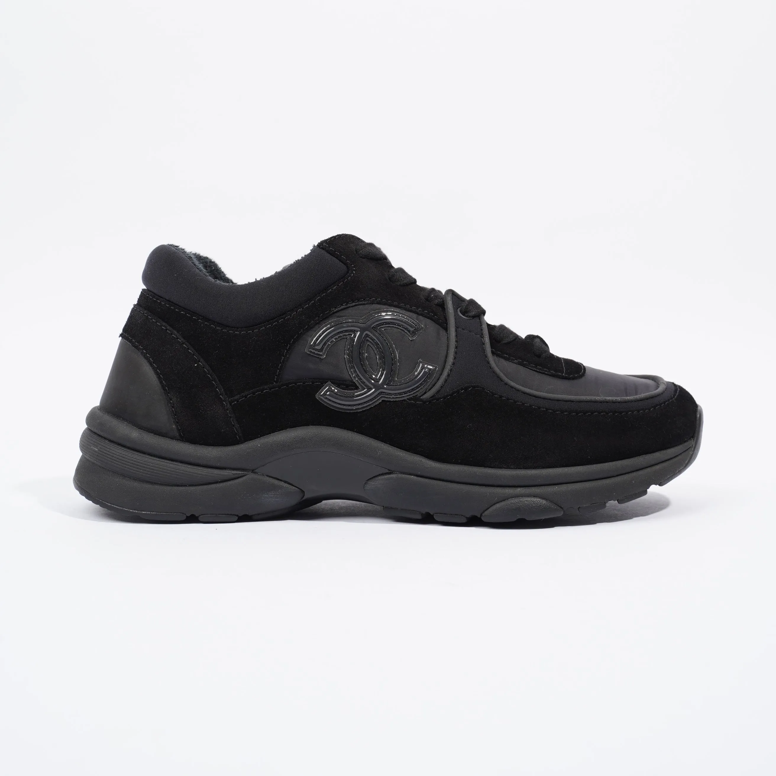 Chanel CC Logo Sneaker Black Re Nylon EU 38 UK 5