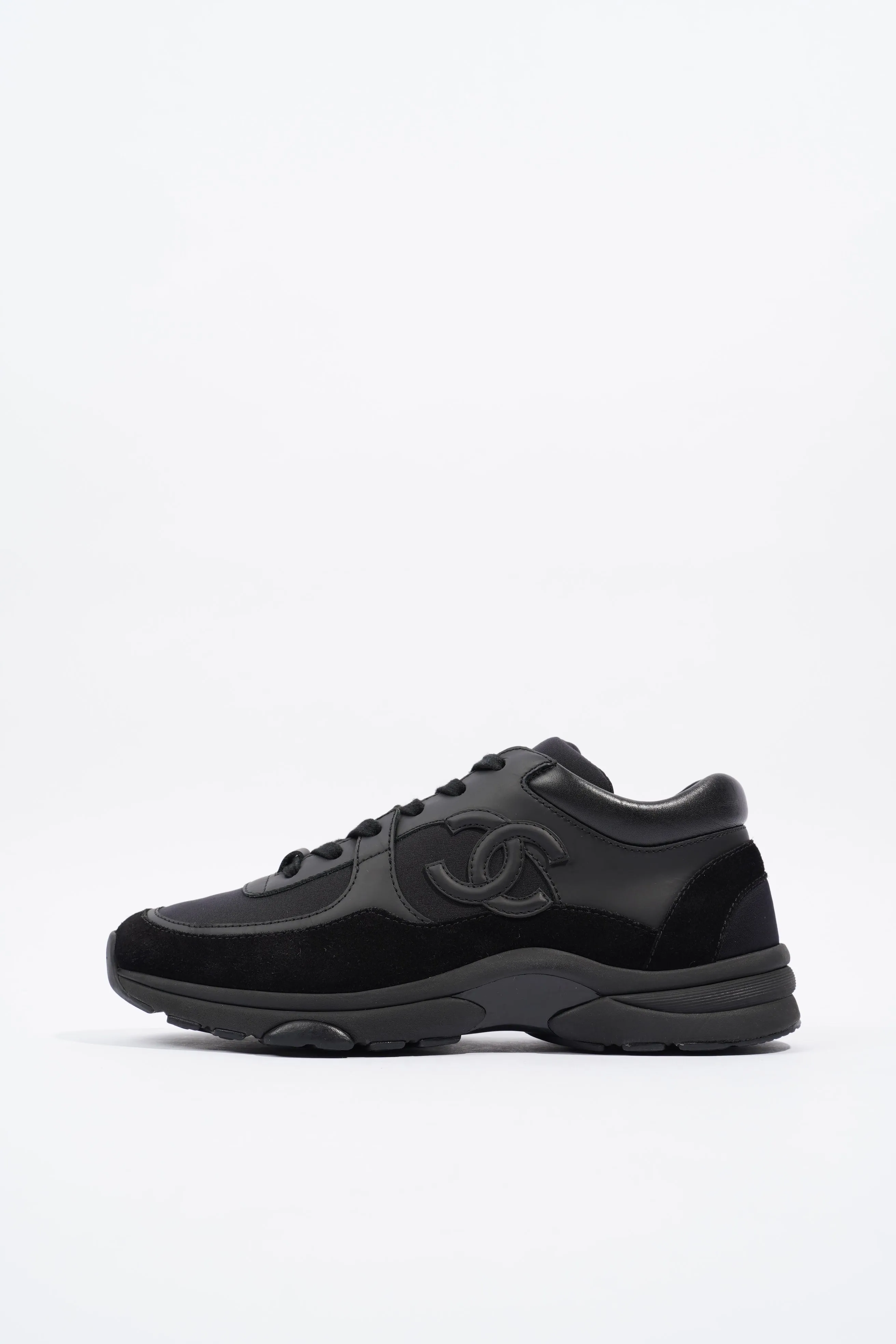 Chanel CC Logo Sneaker Black Suede EU 37.5 UK 4.5