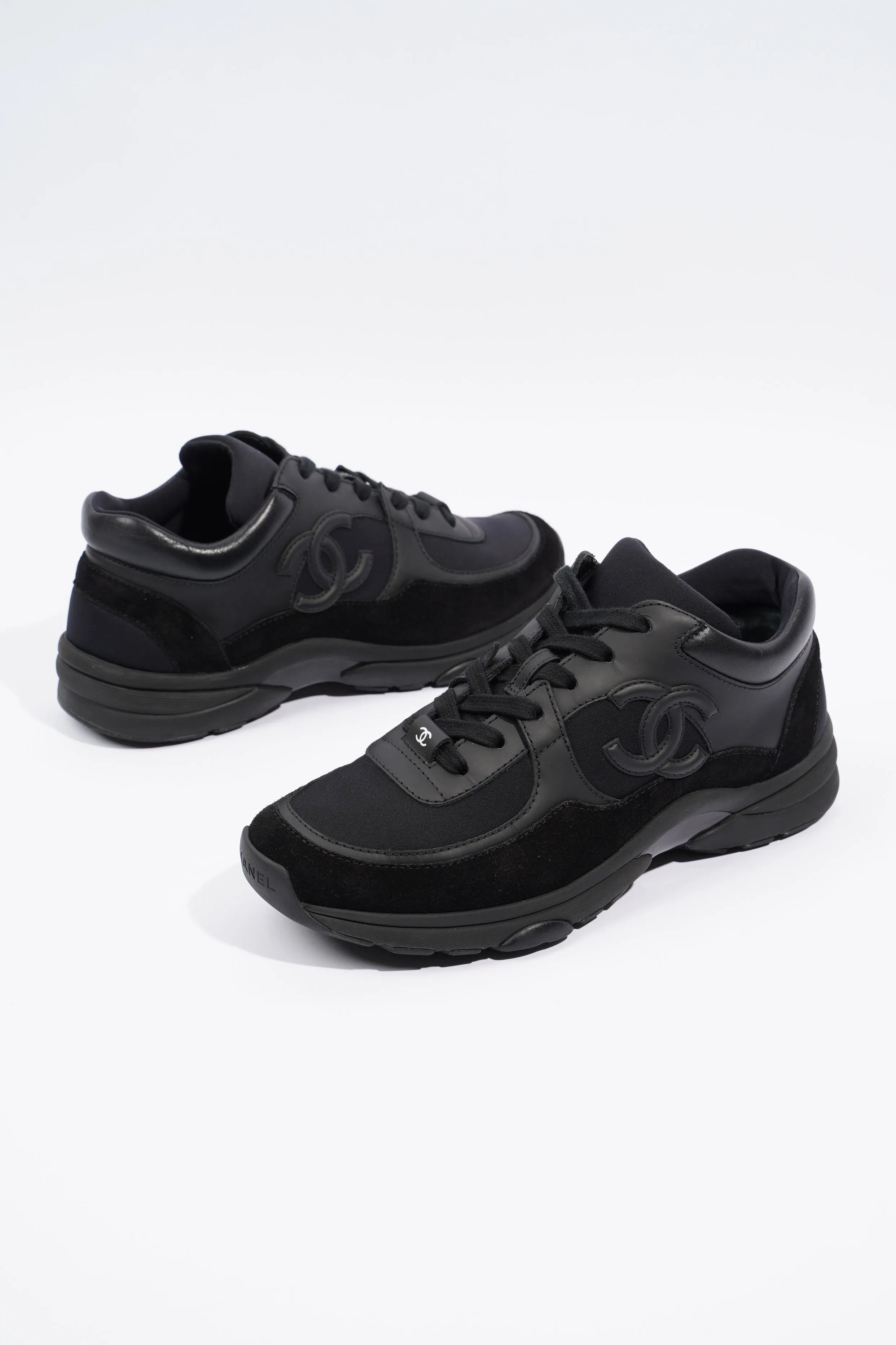 Chanel CC Logo Sneaker Black Suede EU 37.5 UK 4.5