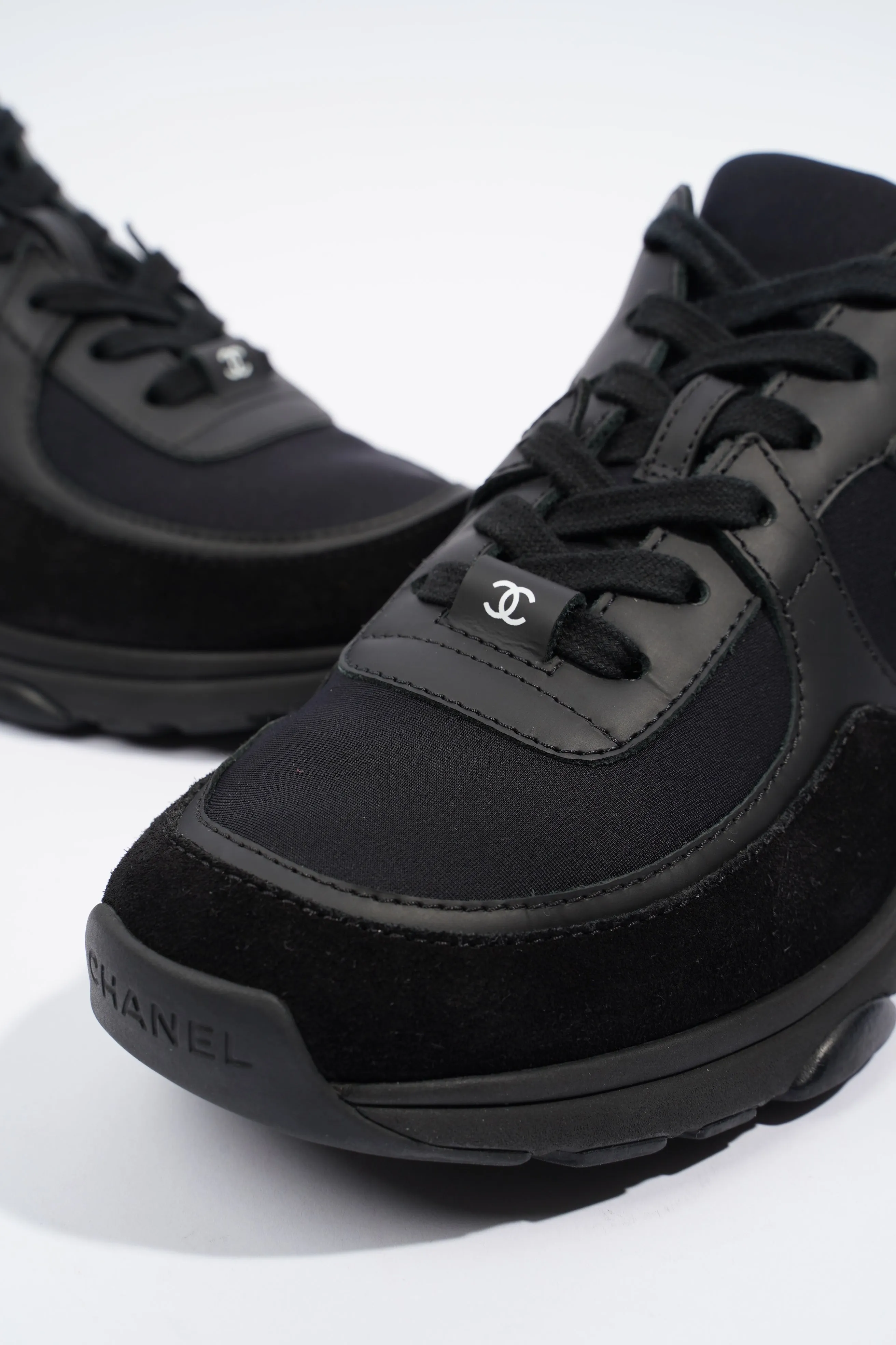 Chanel CC Logo Sneaker Black Suede EU 37.5 UK 4.5