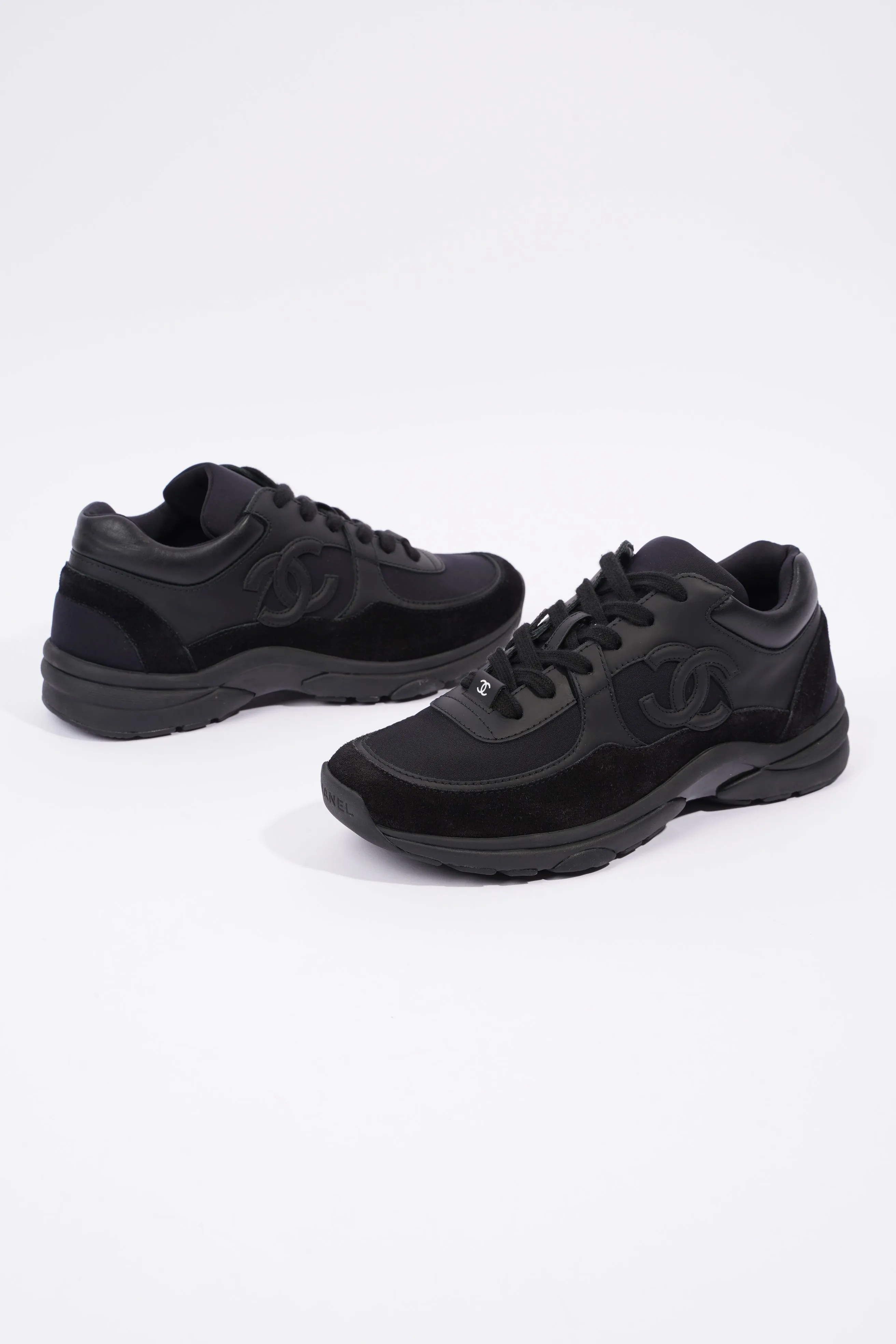 Chanel CC Logo Sneaker Black Suede EU 38 UK 5