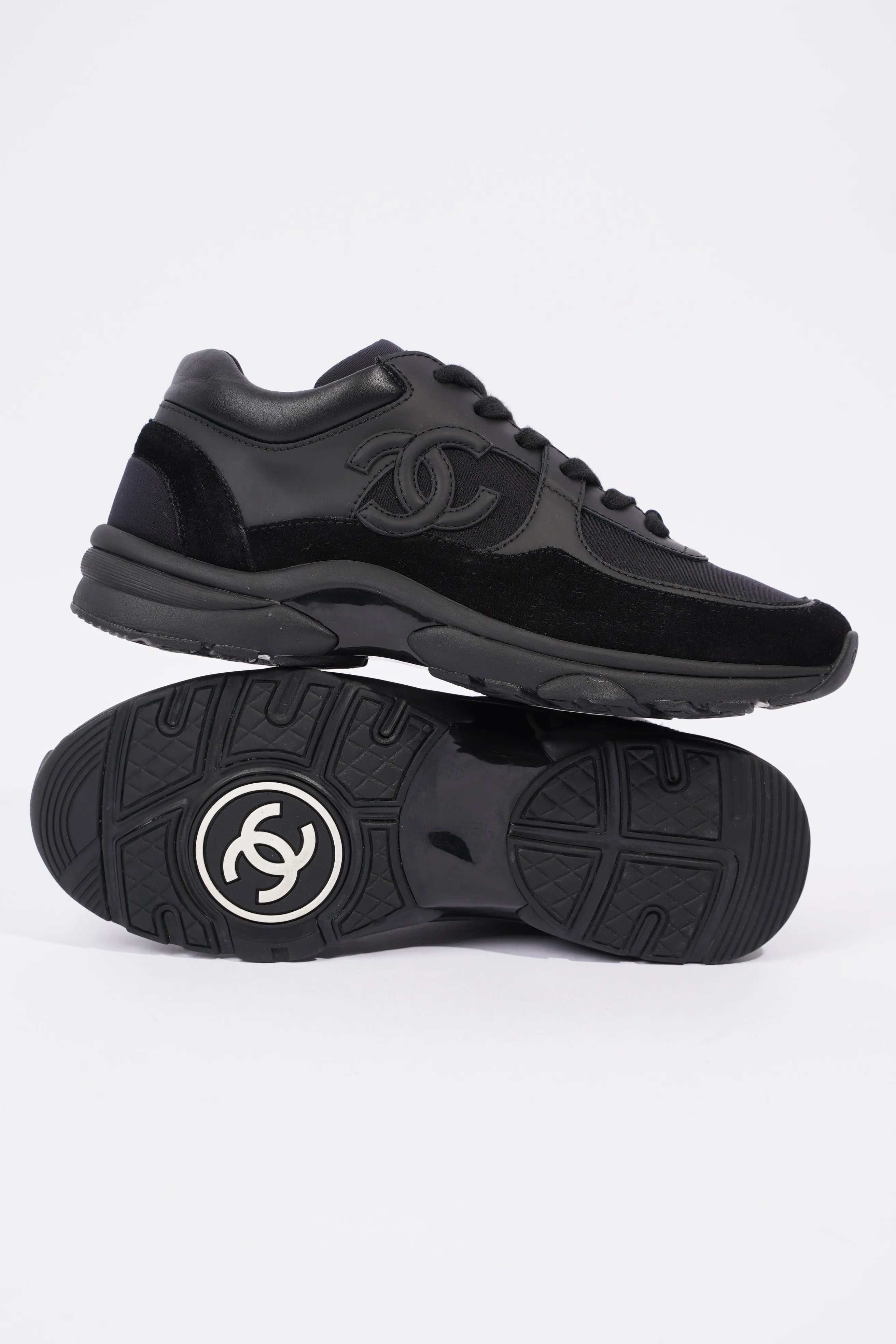 Chanel CC Logo Sneaker Black Suede EU 38 UK 5