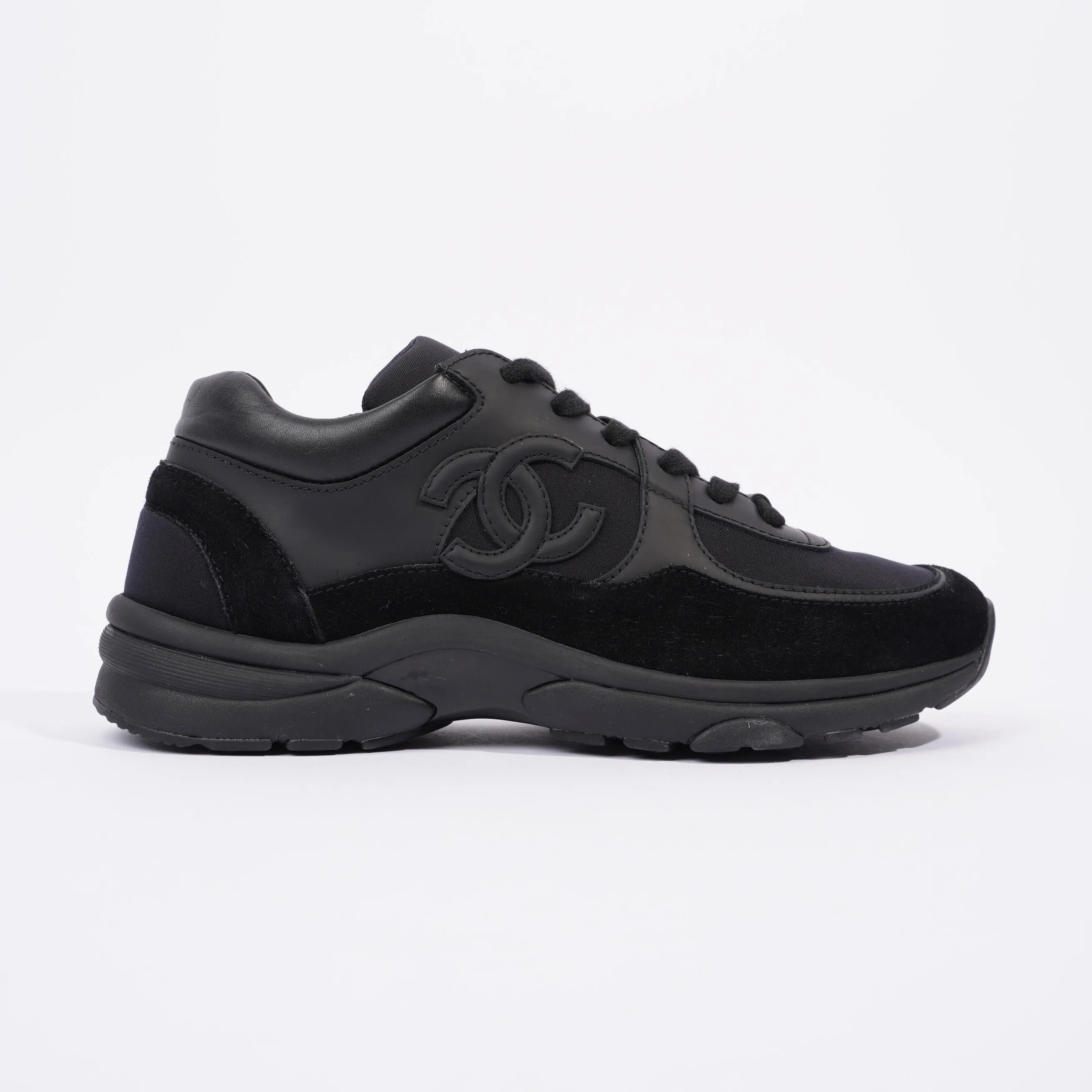 Chanel CC Logo Sneaker Black Suede EU 38 UK 5