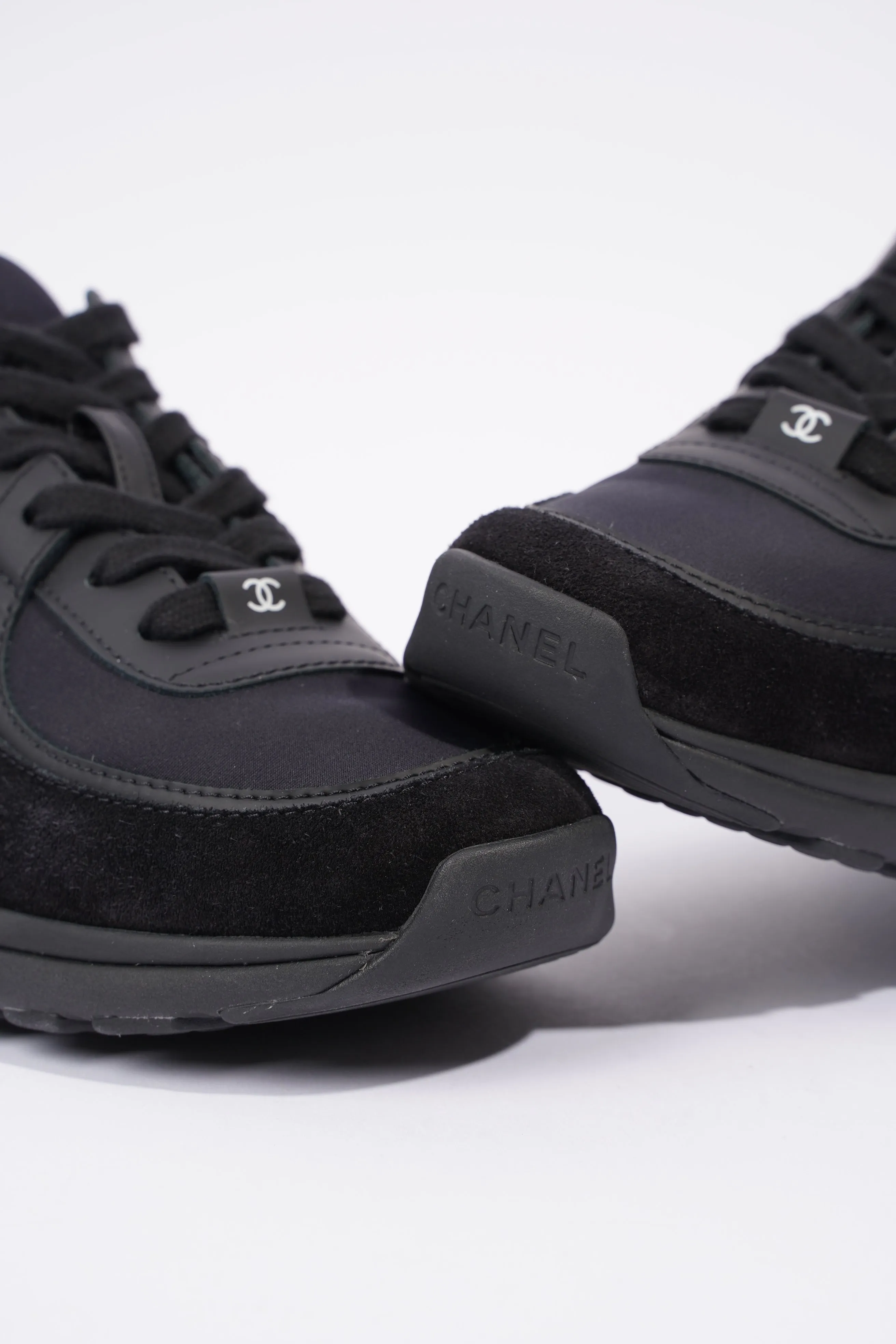 Chanel CC Logo Sneaker Black Suede EU 38 UK 5