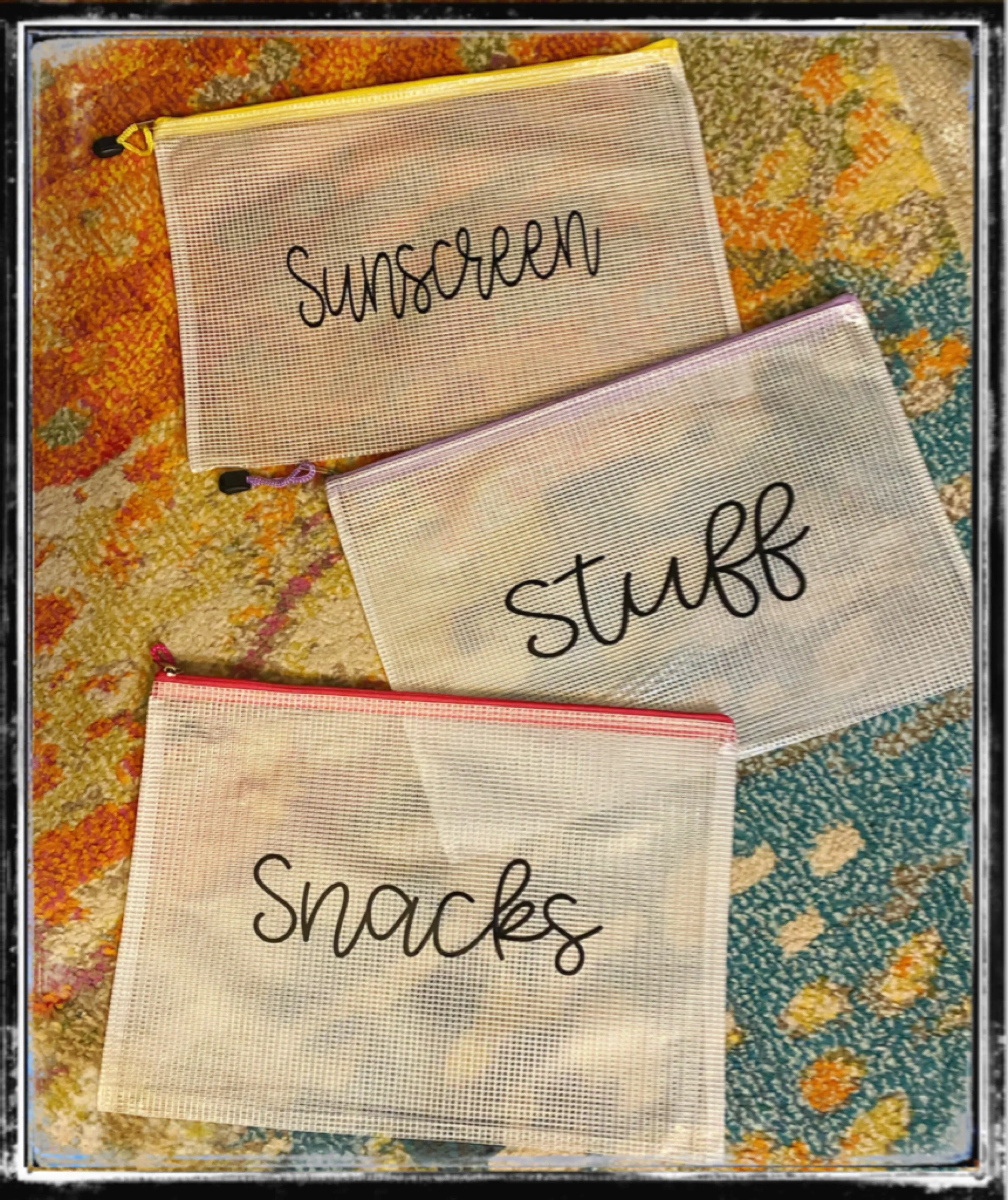 Clear zipper bags