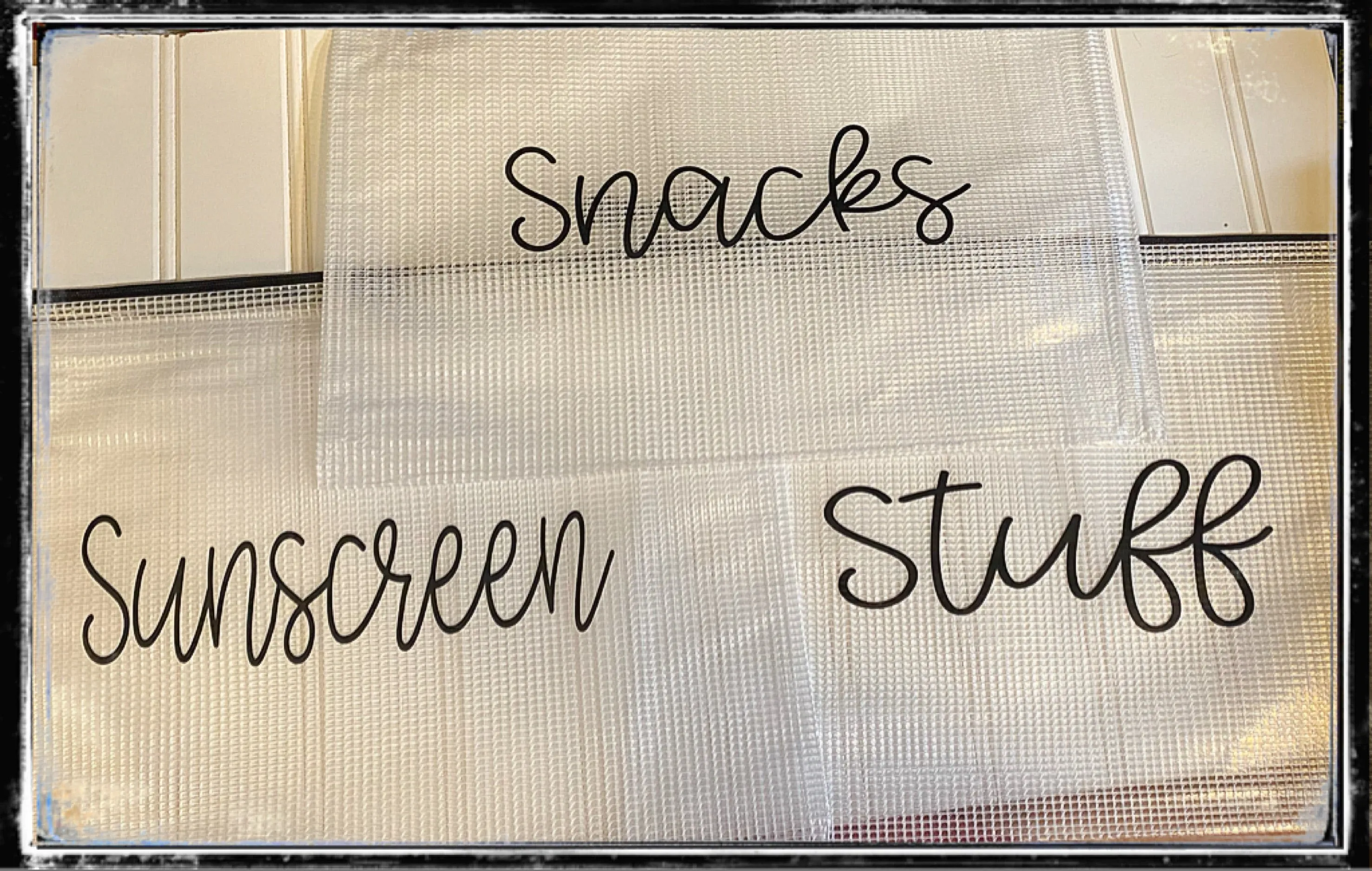 Clear zipper bags