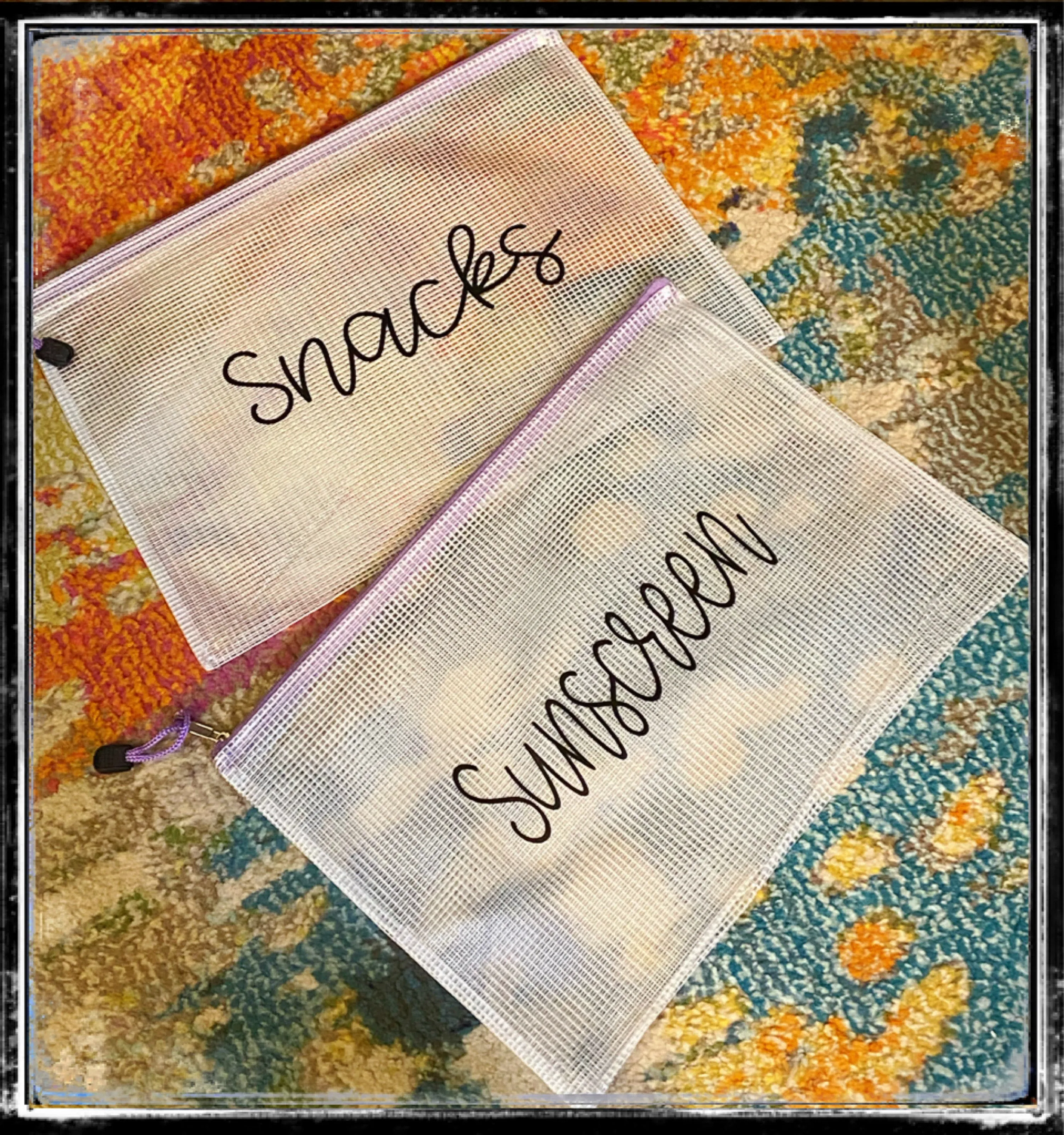Clear zipper bags