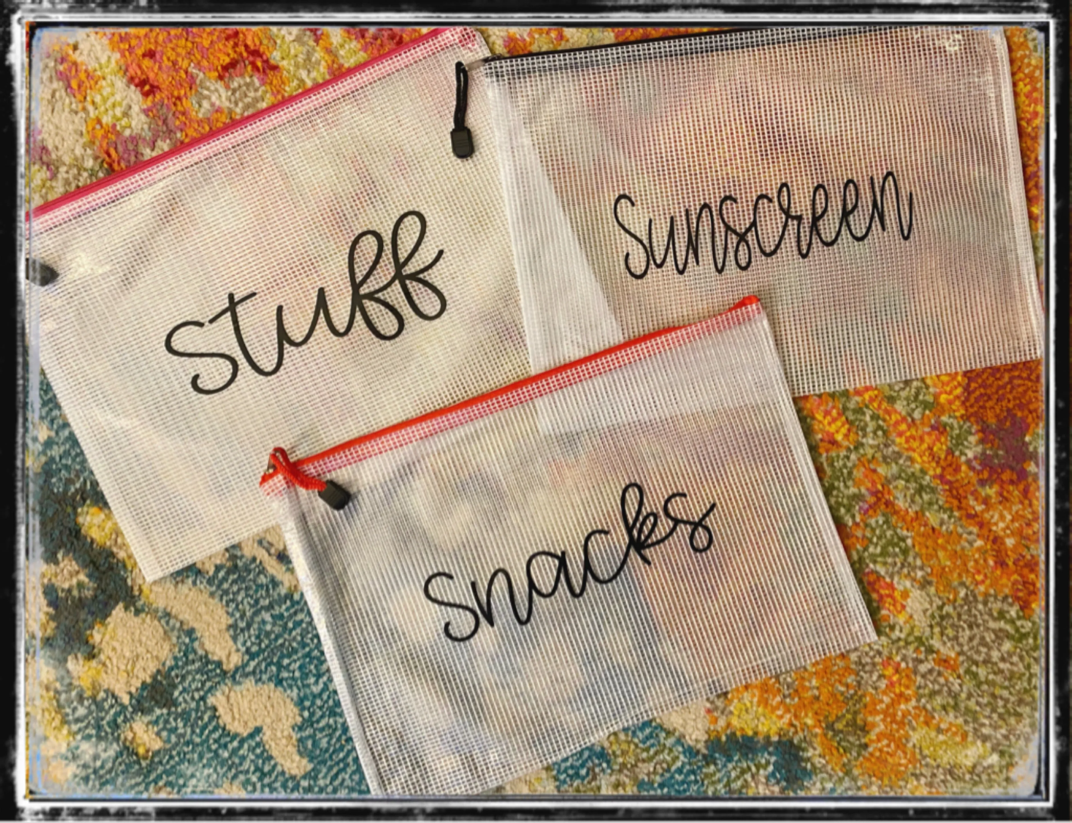 Clear zipper bags
