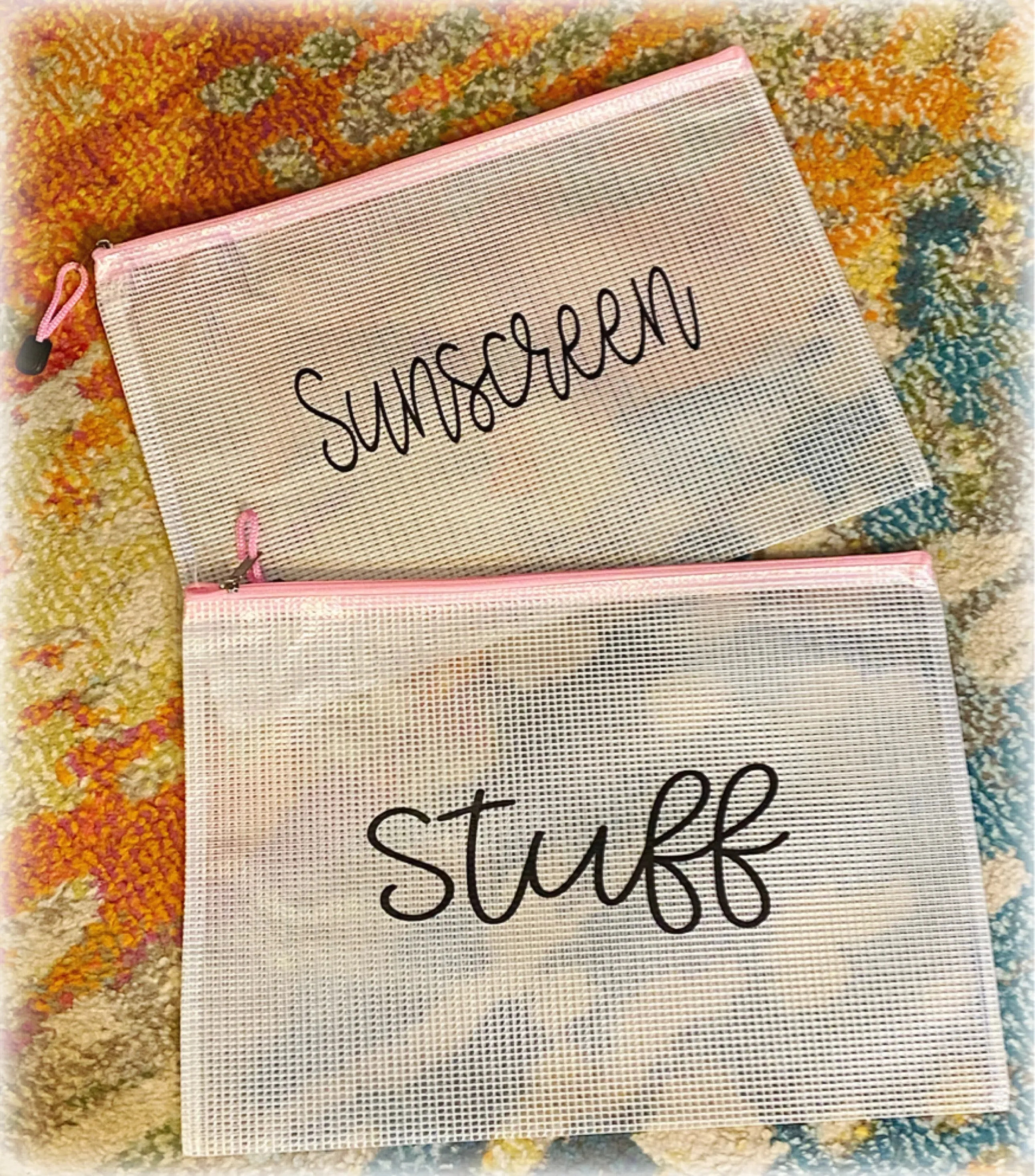 Clear zipper bags