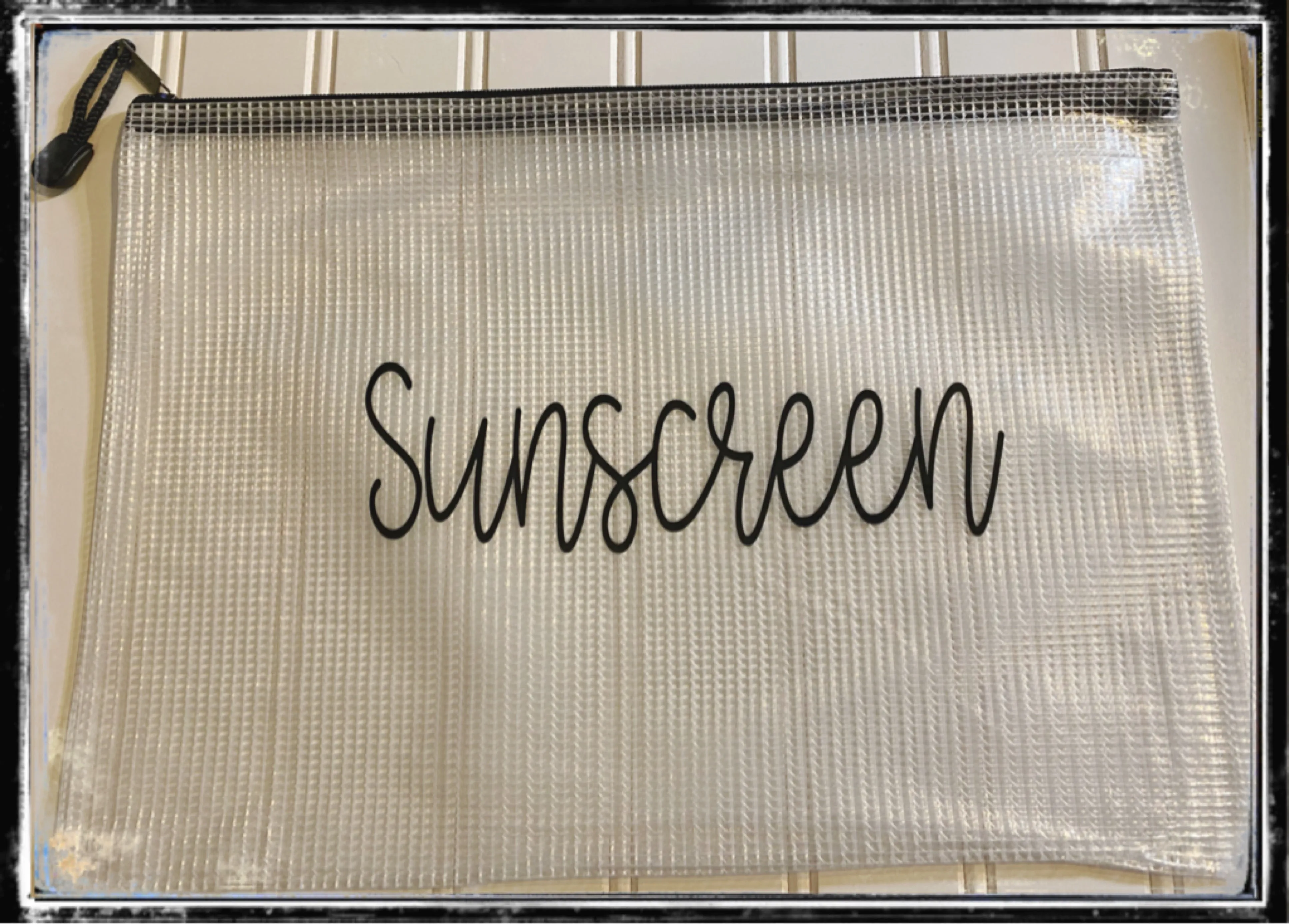 Clear zipper bags