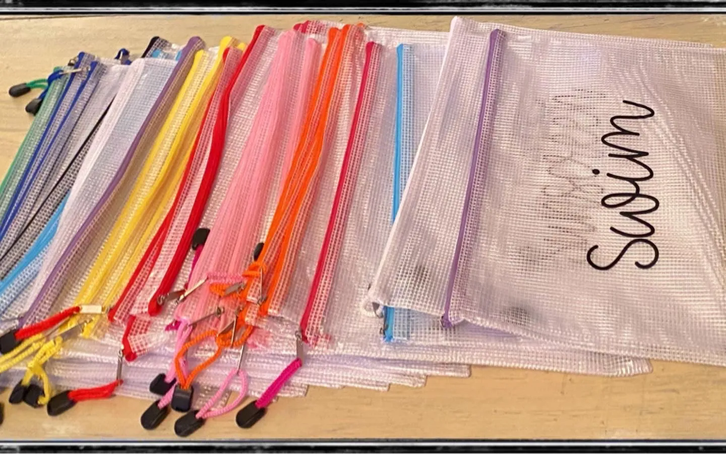 Clear zipper bags