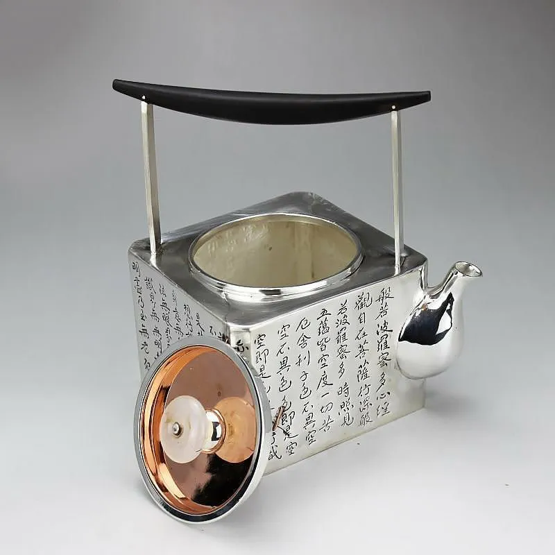 Exquisite 100% Handmade & Detailed S999 Silver Teapot - 1000ml