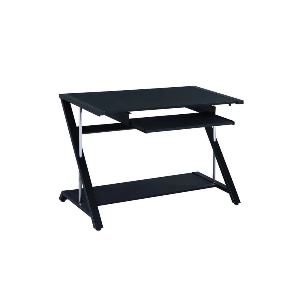 Exquisite Contemporary Computer Desk, Black By Casagear Home
