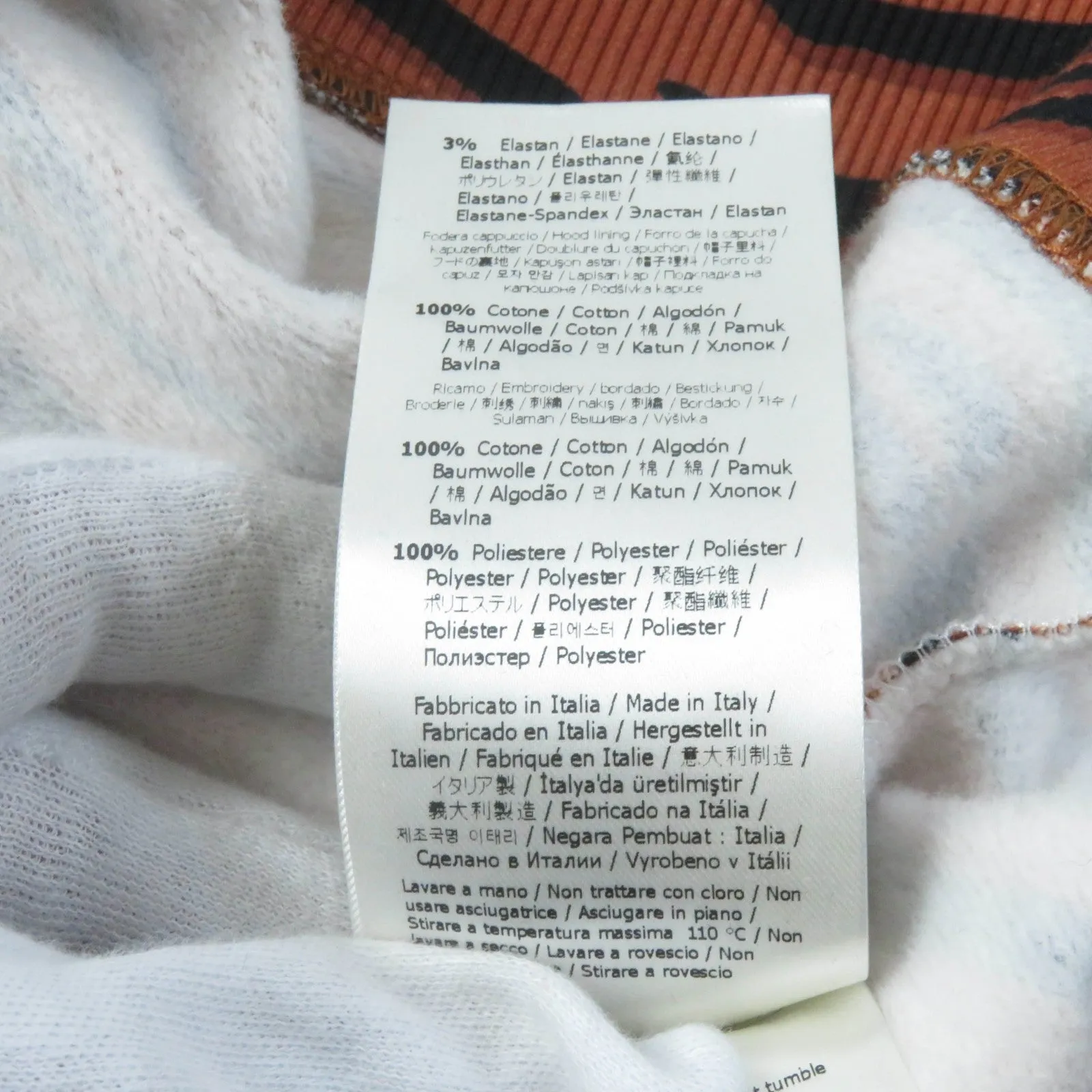 FENDI Hoodie FS7516 cotton Brown black XS