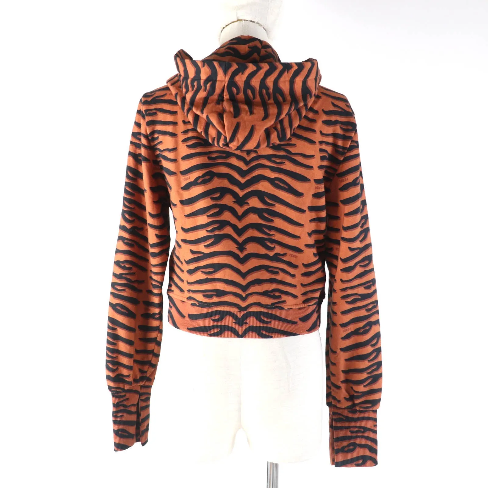 FENDI Hoodie FS7516 cotton Brown black XS