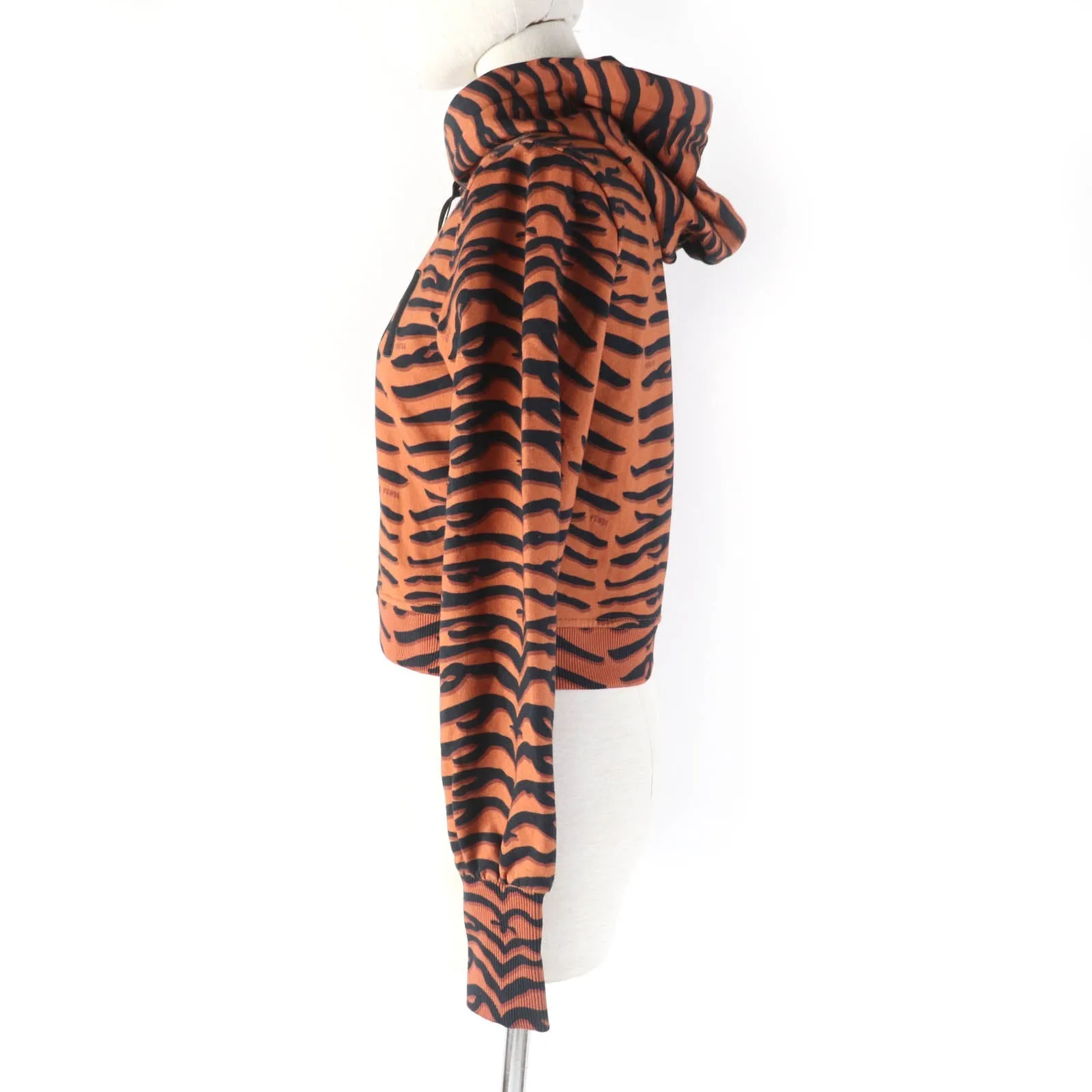 FENDI Hoodie FS7516 cotton Brown black XS