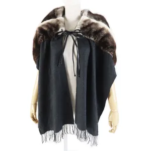 FENDI Scarf FVG480 origura Brown gray
