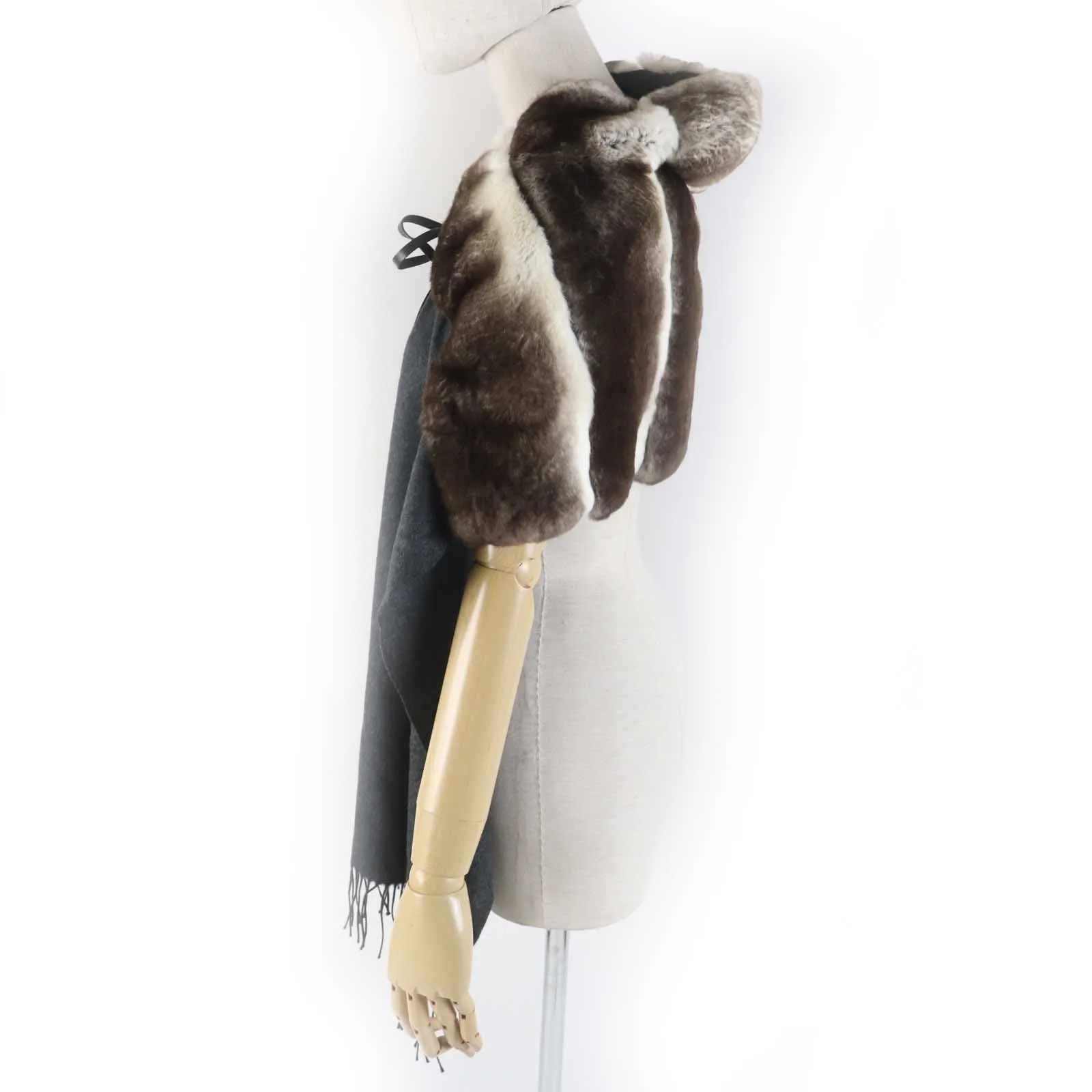 FENDI Scarf FVG480 origura Brown gray