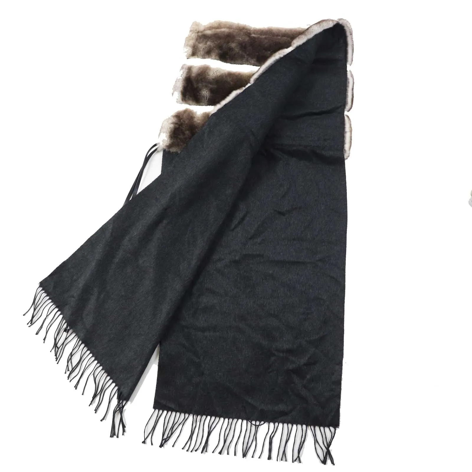FENDI Scarf FVG480 origura Brown gray