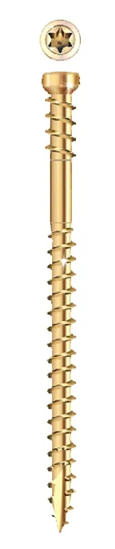GRK Fasteners RT Series 15105 Screw, #9 Thread, 3-1/8 in L, Reverse Thread, Trim Head, Star Drive, Steel, 1900 BX :PK19C: QUANTITY: 1