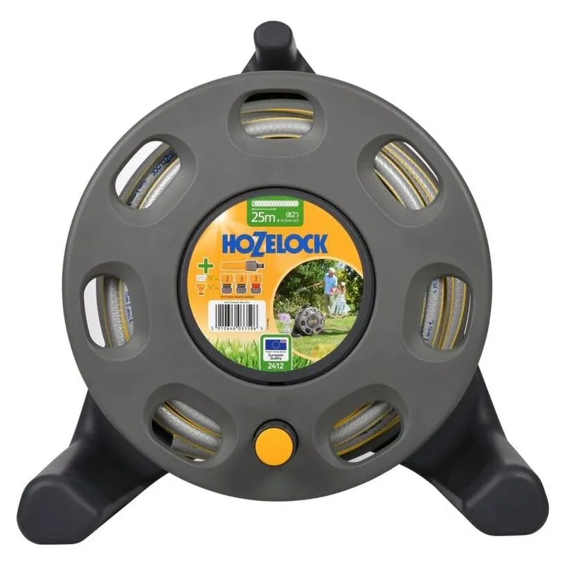 Hozelock Free Standing Hose Reel Set with 25m Hose