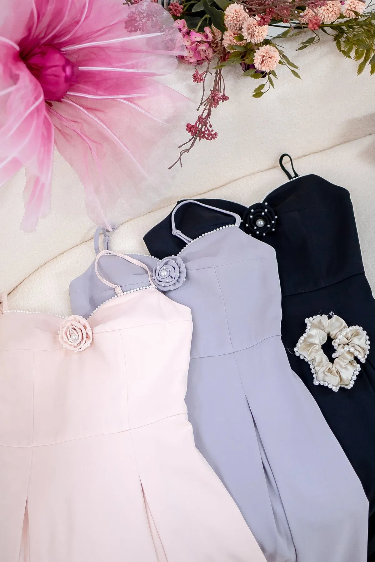 LAURELL EXQUISITE PEARL MAXI DRESS IN PERIWINKLE