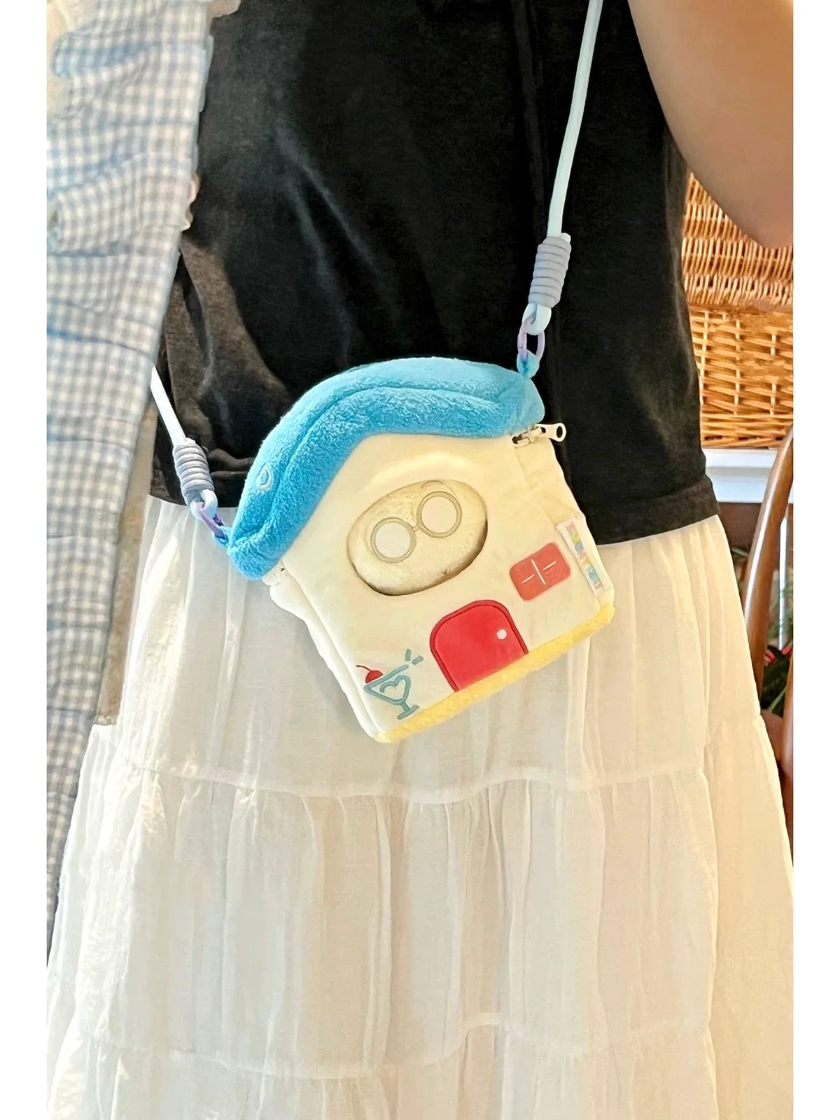 Lovely House Shape Plush Bag Itabag Shoulder Bag | Blue Yellow Pink Green - Can Put in Dolls and Phone and little stuffs Kawaii Style
