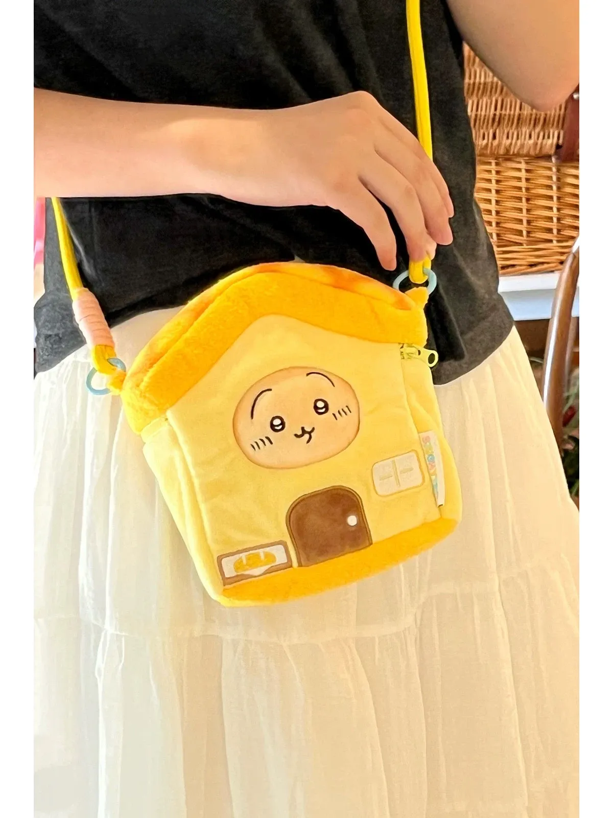 Lovely House Shape Plush Bag Itabag Shoulder Bag | Blue Yellow Pink Green - Can Put in Dolls and Phone and little stuffs Kawaii Style