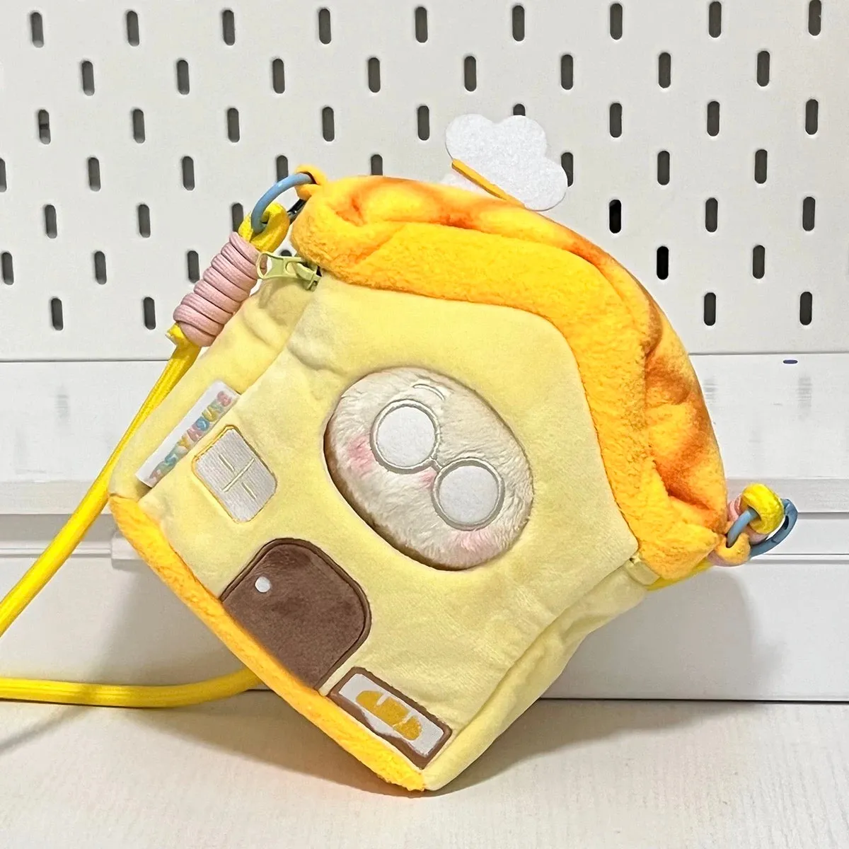 Lovely House Shape Plush Bag Itabag Shoulder Bag | Blue Yellow Pink Green - Can Put in Dolls and Phone and little stuffs Kawaii Style