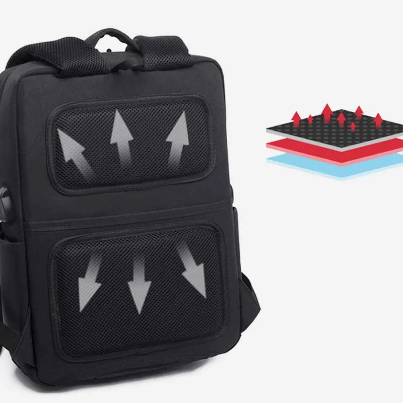 Multifunctional Large Capacity Durable Breathable Travel Laptop Backpack With USB Charging Port