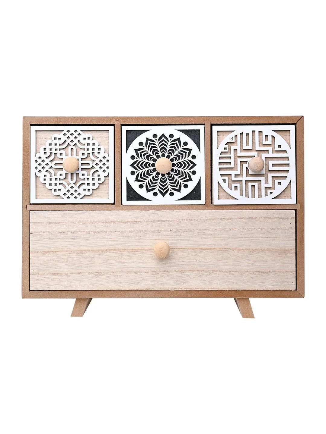 Multipurpose Table  Drawer Organizer - 2 Layers & 3-1 Compartment