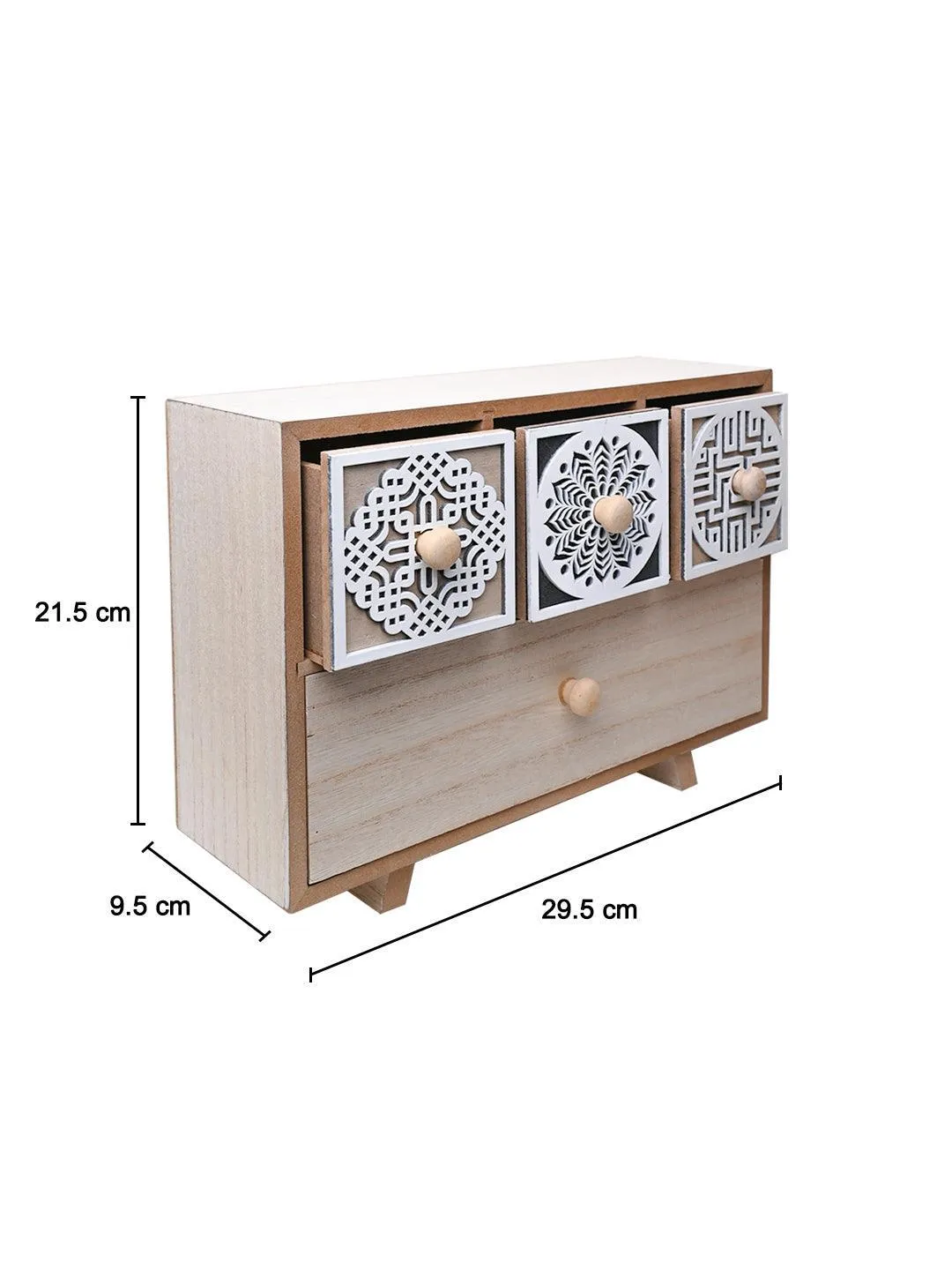 Multipurpose Table  Drawer Organizer - 2 Layers & 3-1 Compartment