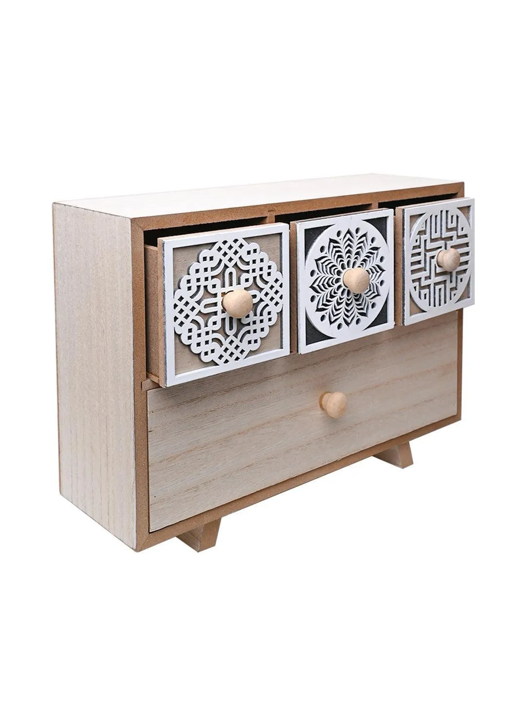 Multipurpose Table  Drawer Organizer - 2 Layers & 3-1 Compartment