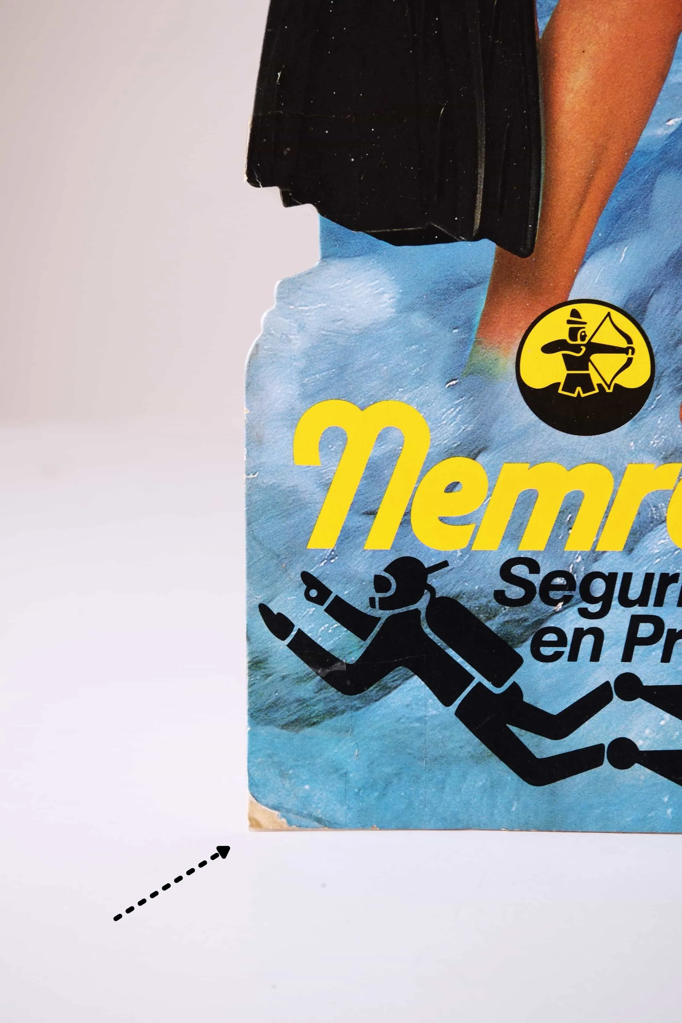 NEMROD Vintage 1970s Scuba Diving Cardboard Cutout - Retro Advertising Display