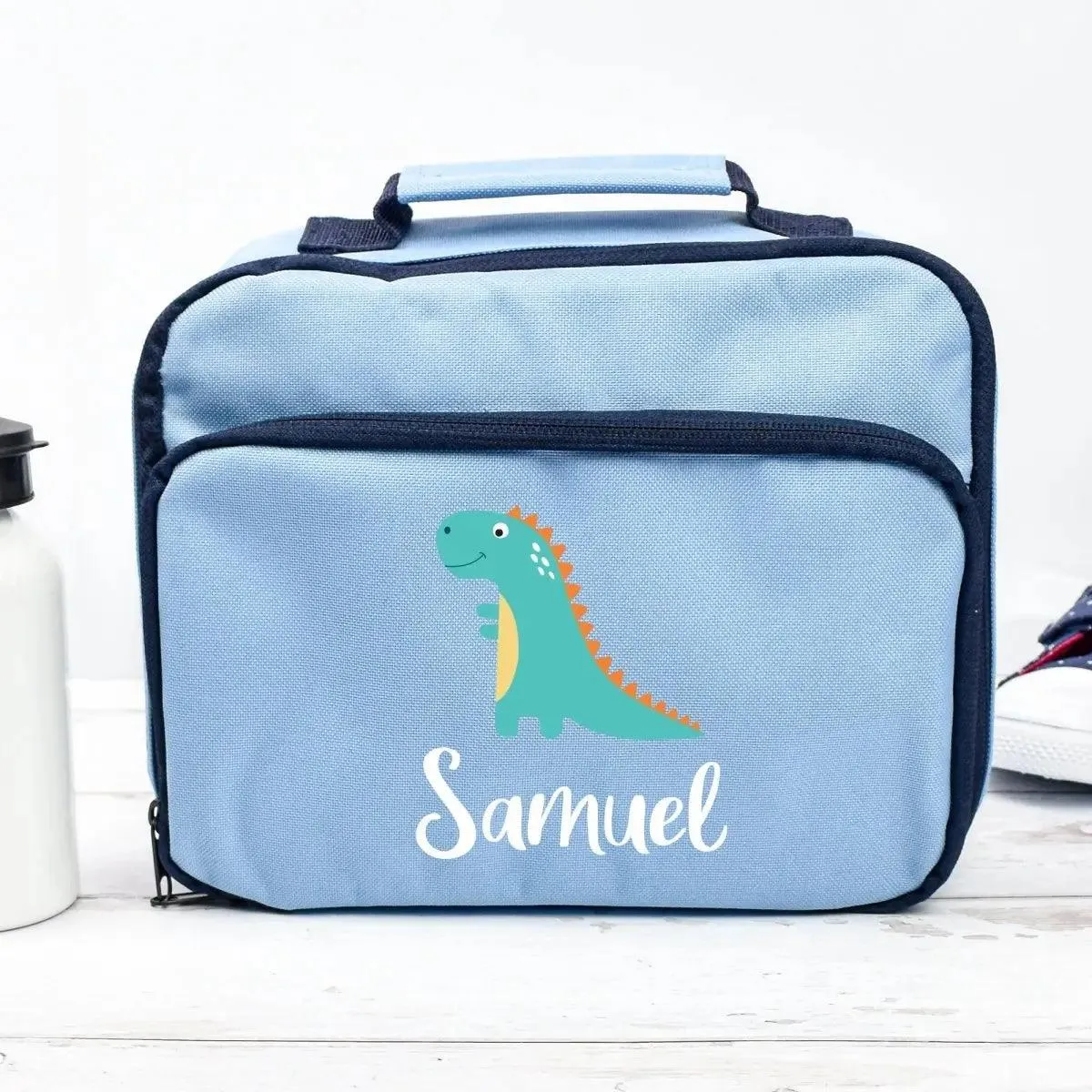 Personalised Dinosaur Lunch Bag, Dinosaur School Lunch Bag, Kids Animal Cooler Bag, Boys School Lunch Bag Children Student, Back To School
