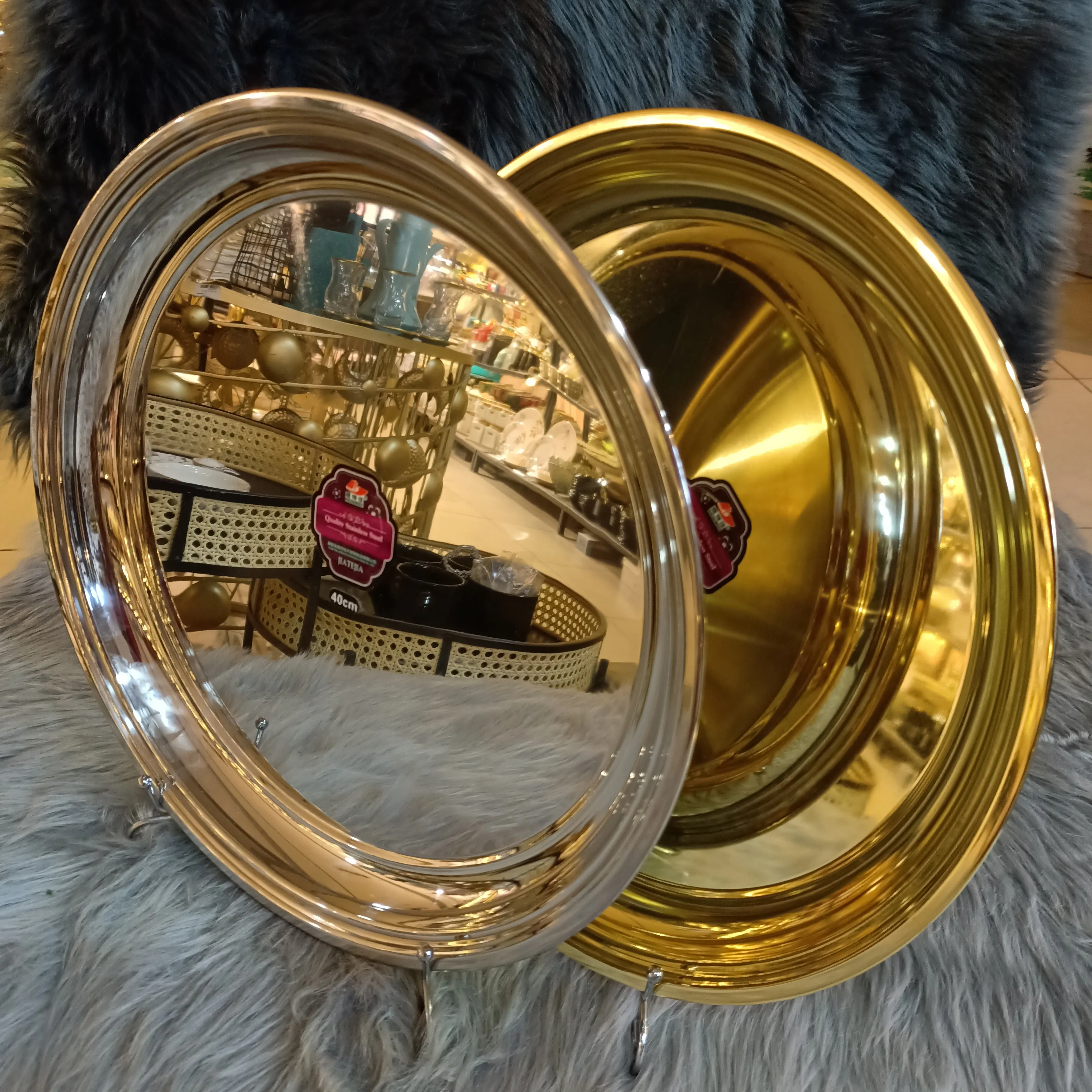 Round Golden Fruit Tray (40cm)