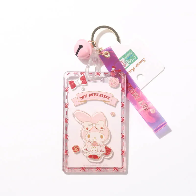 Sanrio Rose Kuromi / Melody Card Holder Keychain