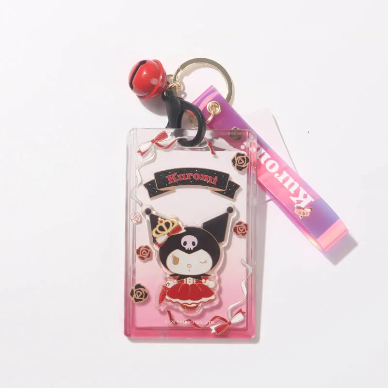Sanrio Rose Kuromi / Melody Card Holder Keychain