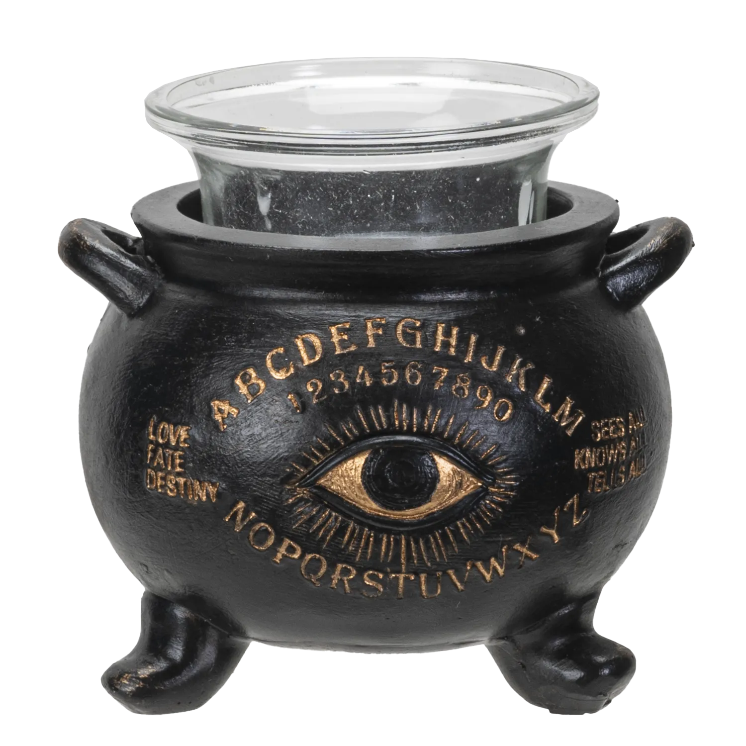 SPIRIT BOARD CAULDRON VOTIVE HOLDER C/32